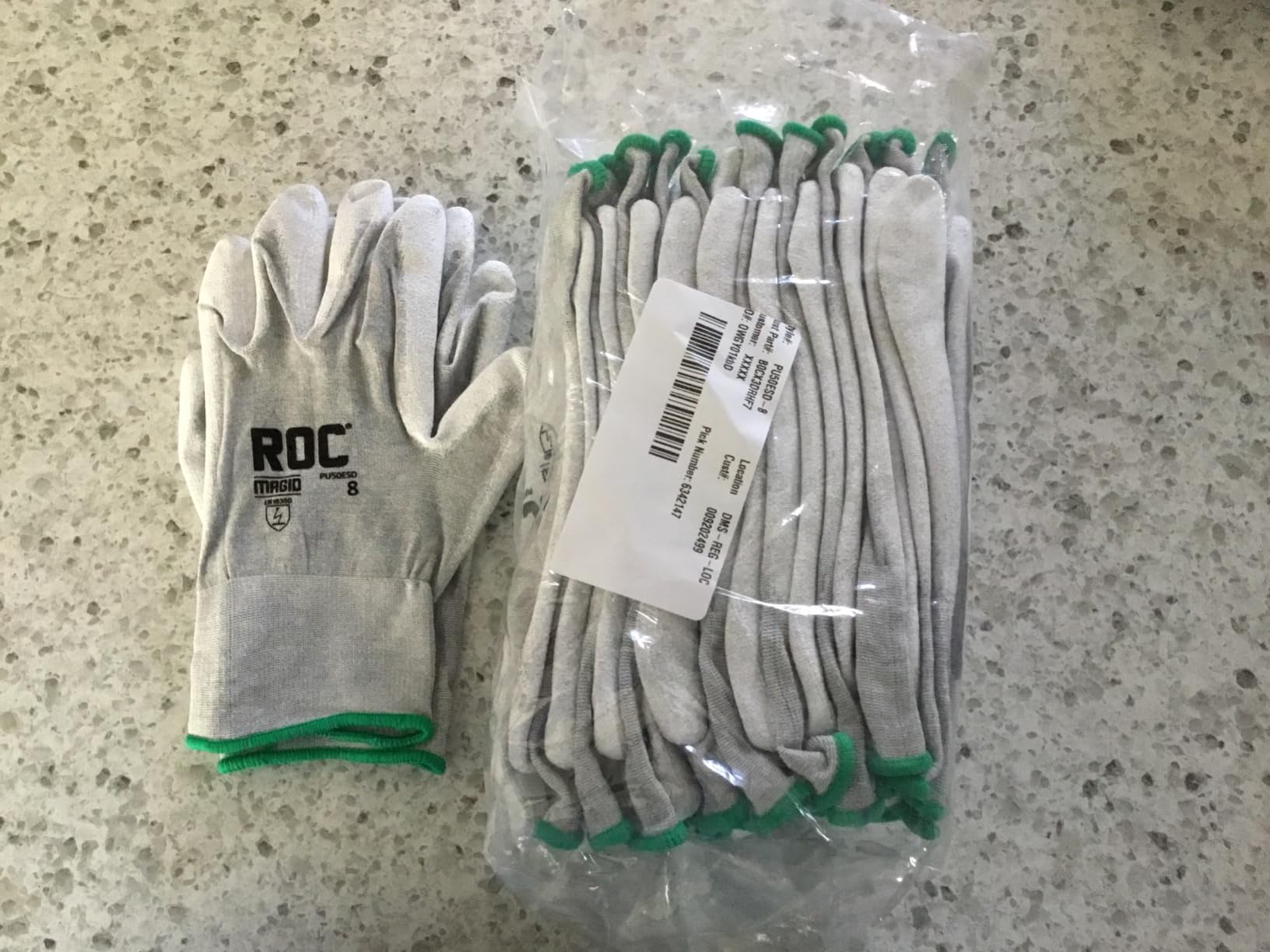 MAGID ESD-Rated Polyurethane Palm Coated Work Glove, 12 Pair, Size 9/Large, Touchscreen, Nylon Silicone Free, PU50ESD customer photo 2