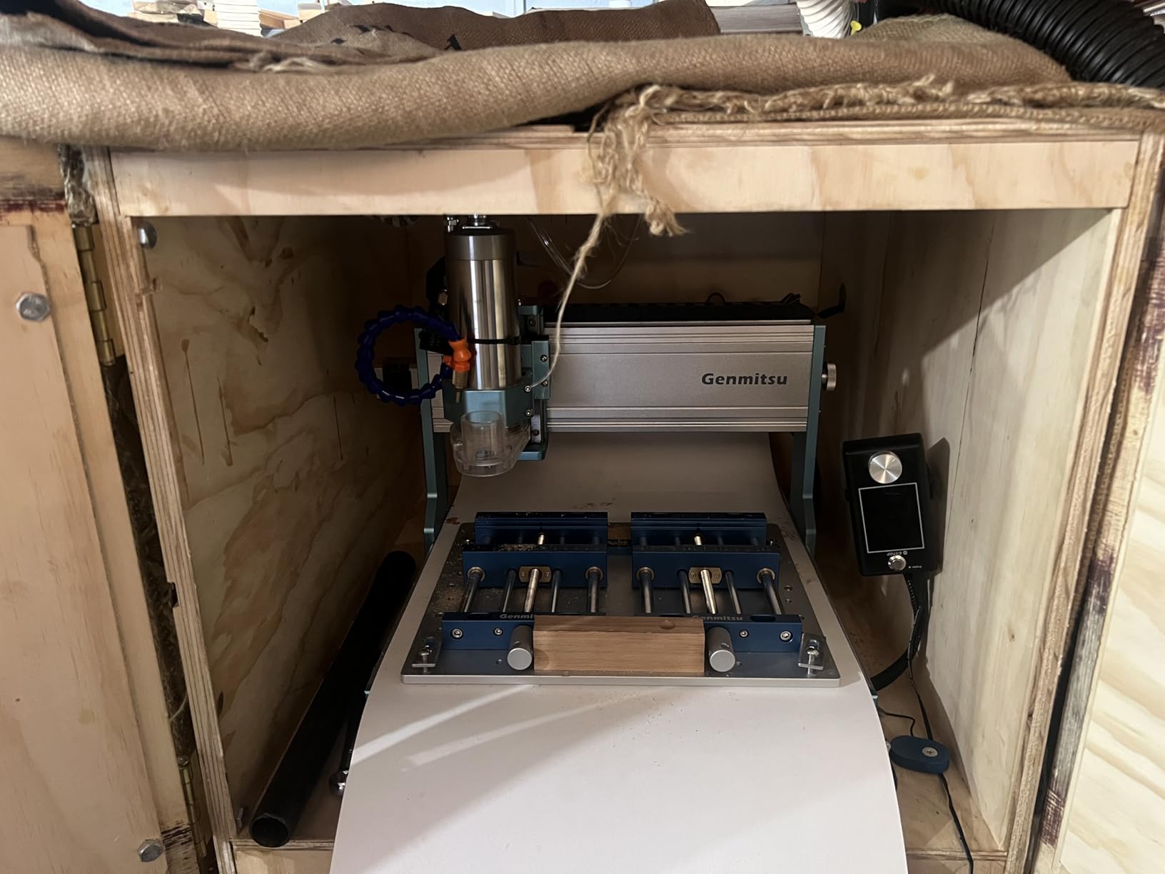 Genmitsu Upgrade Aluminum Bench Vise Clamp, High-Precision CNC Router Clamp for Unique Shaped Woodworking & Metalworking Milling Project, Size 9.4