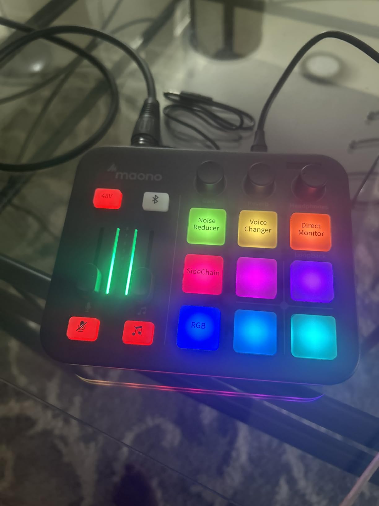 MAONO Gaming Audio Mixer, Audio Interface with Pro-preamp, RGB, Bluetooth, 48V Phantom Power for Live Streaming, Podcasting, Content Create, Gaming MaonoCaster G1 NEO (Not for USB Mic) customer photo 1