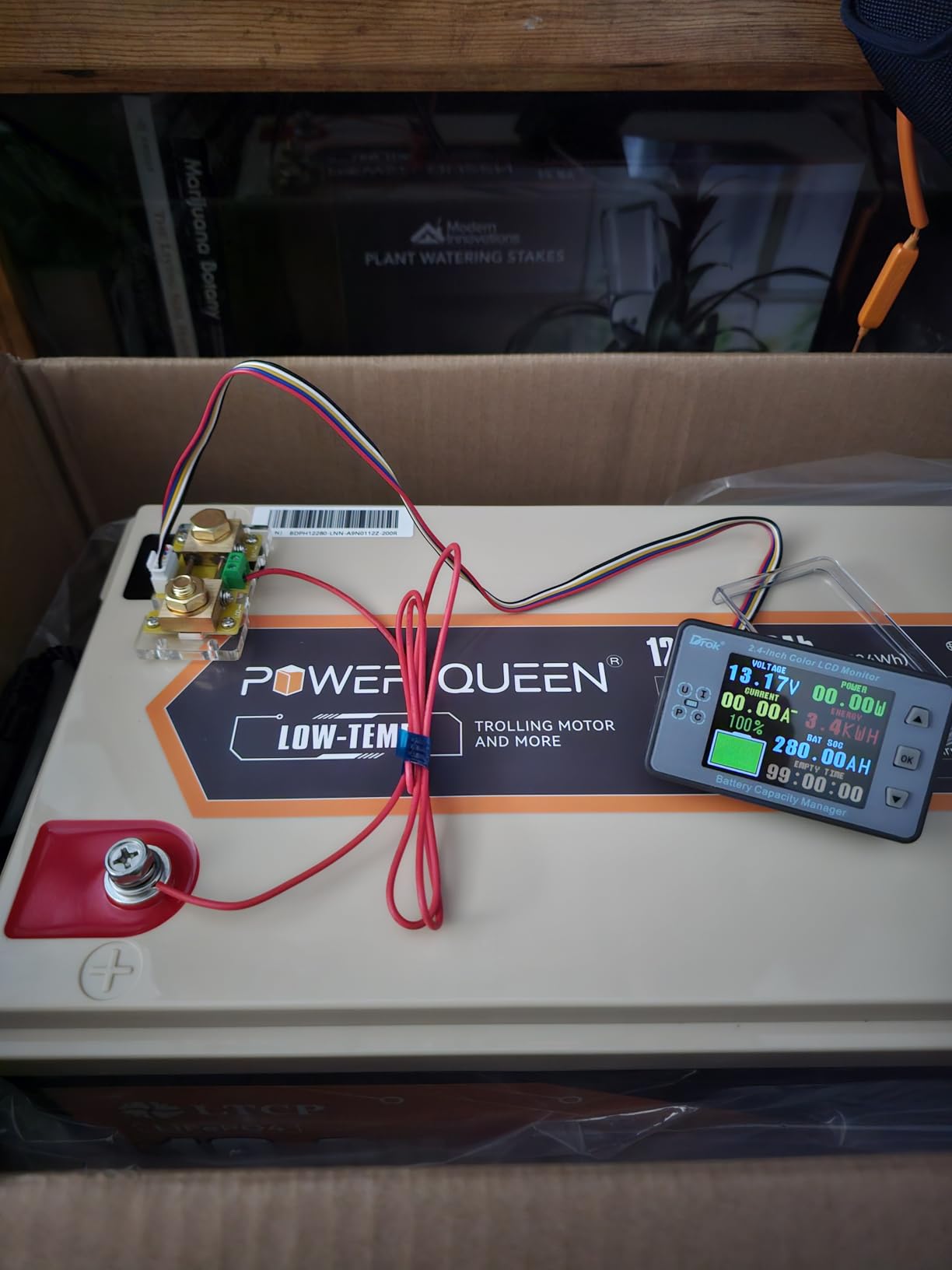 DROK Digital Multimeter, DC 8-100V 100A Battery Monitor 12V 24V 36V 48V 60V Volt Amp Watt Meter, Big Color Screen LCD Display Capacity Time Power Voltmeter Ampmeter for RV Solar Panel Battery Charge customer photo 1