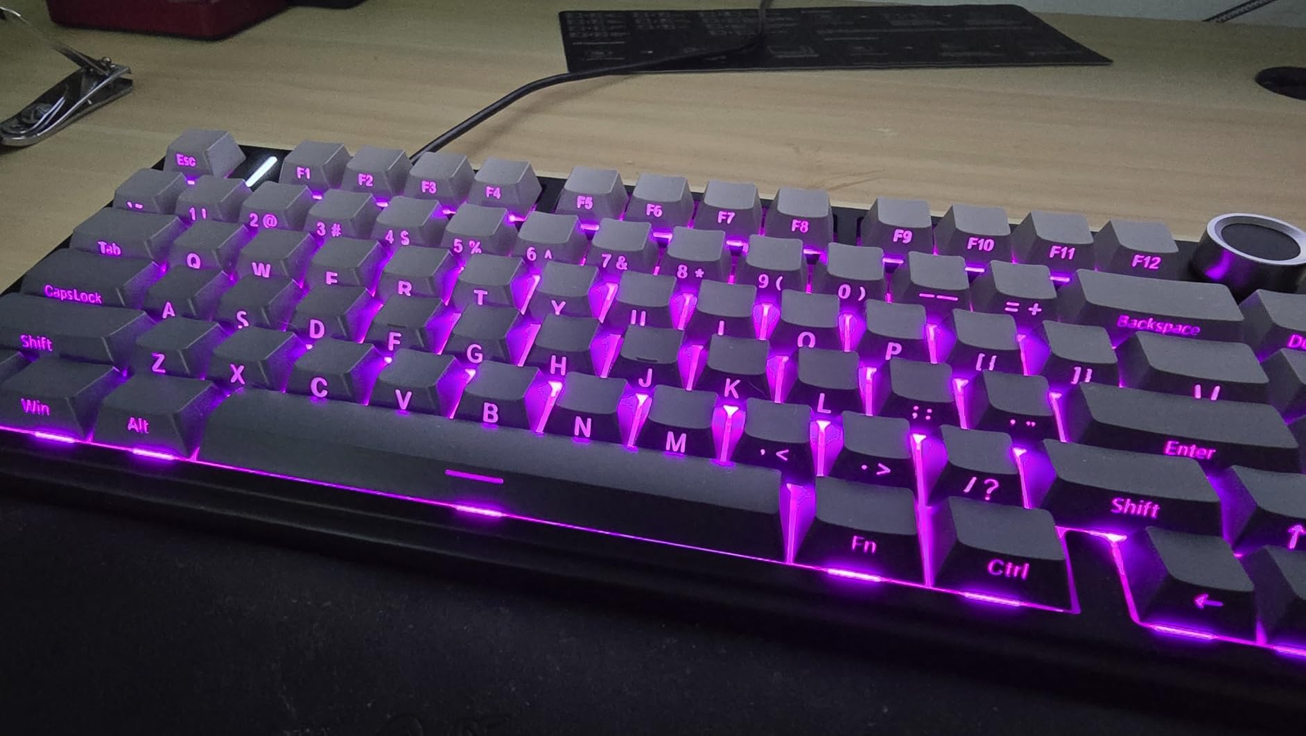 AULA F75 Pro Wireless Mechanical Keyboard, 75% Hot Swappable Custom Keyboard with Knob, RGB Backlit, Pre-lubed Reaper Switches, Side Printed PBT Keycaps customer photo 2