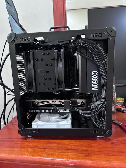 JONSBO C6-ITX Black Mini ITX Handled Mesh PC Case, Simple Compact Desktop Chassis, ATX Power Support, 170mm Tower Cooler, Tool-Free Open SFF Case customer photo 1