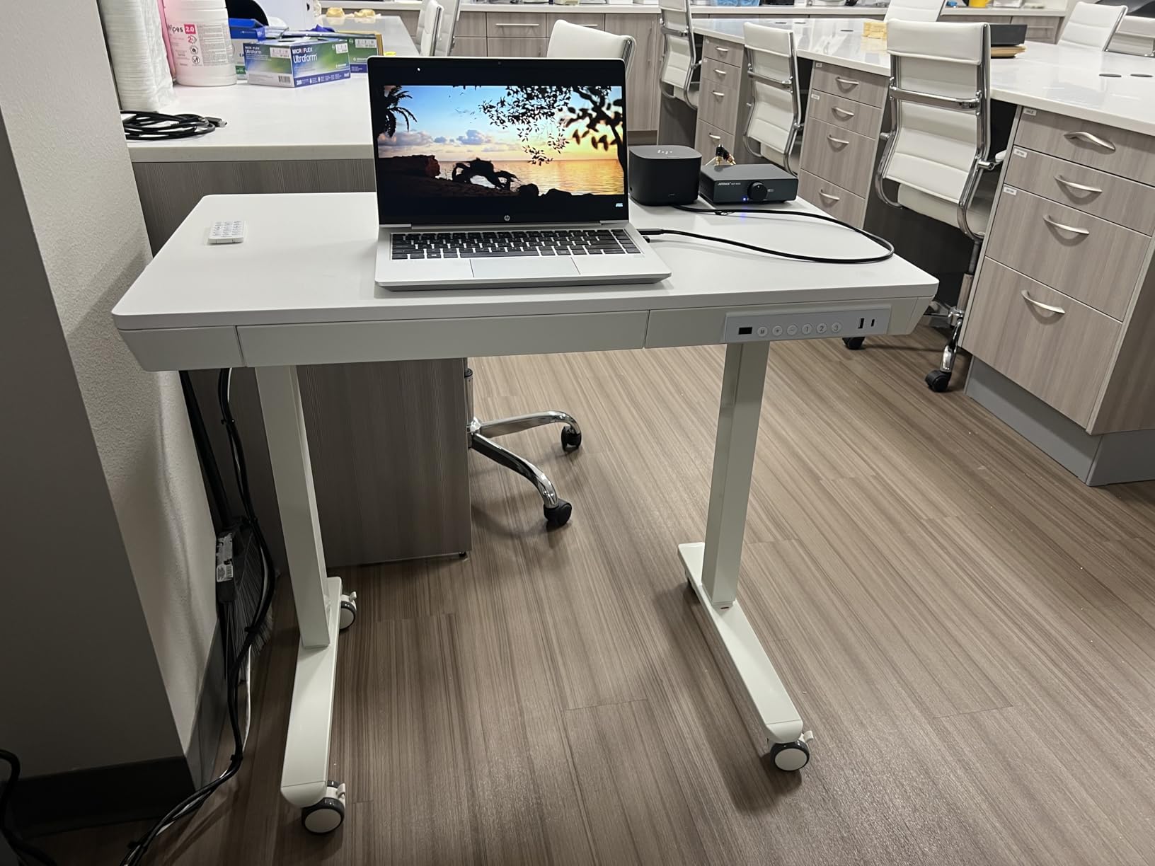 Electric Standing Desk with Drawer, 35
