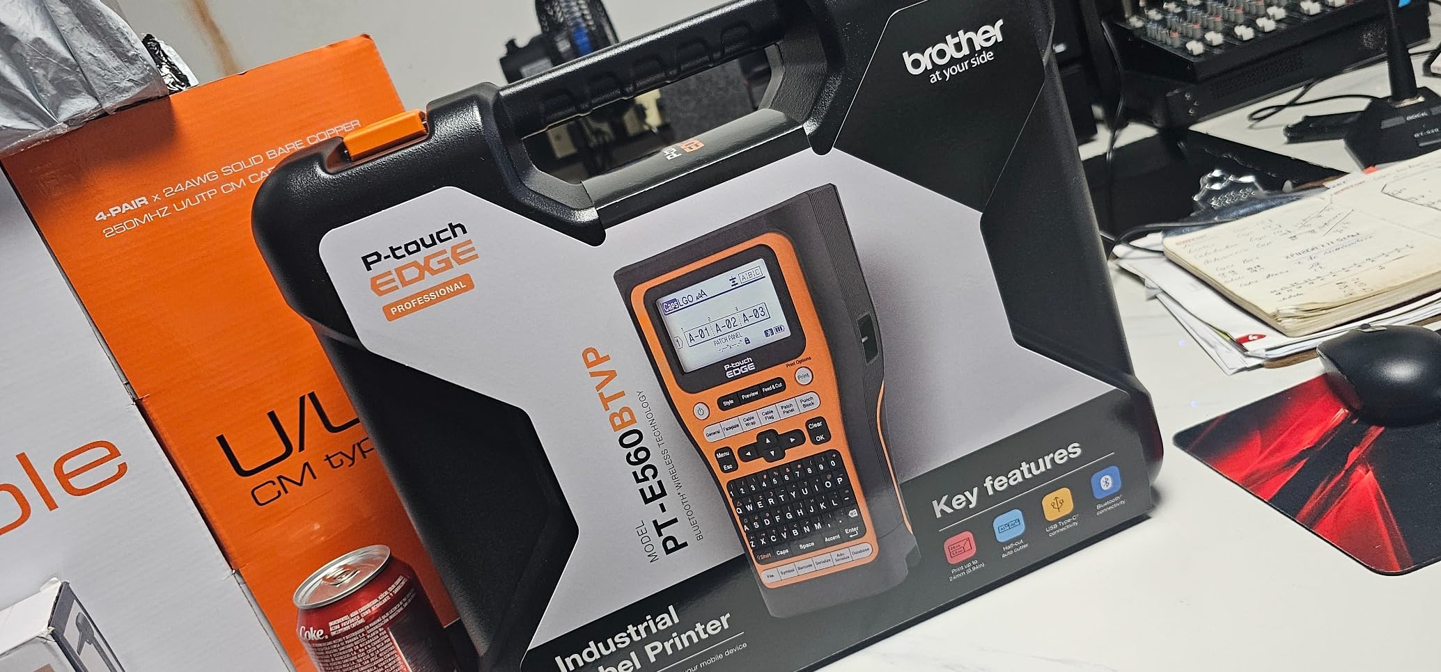 Brother PT-E560BTVP P-Touch Edge Handheld Industrial Label Printer with Bluetooth customer photo 2