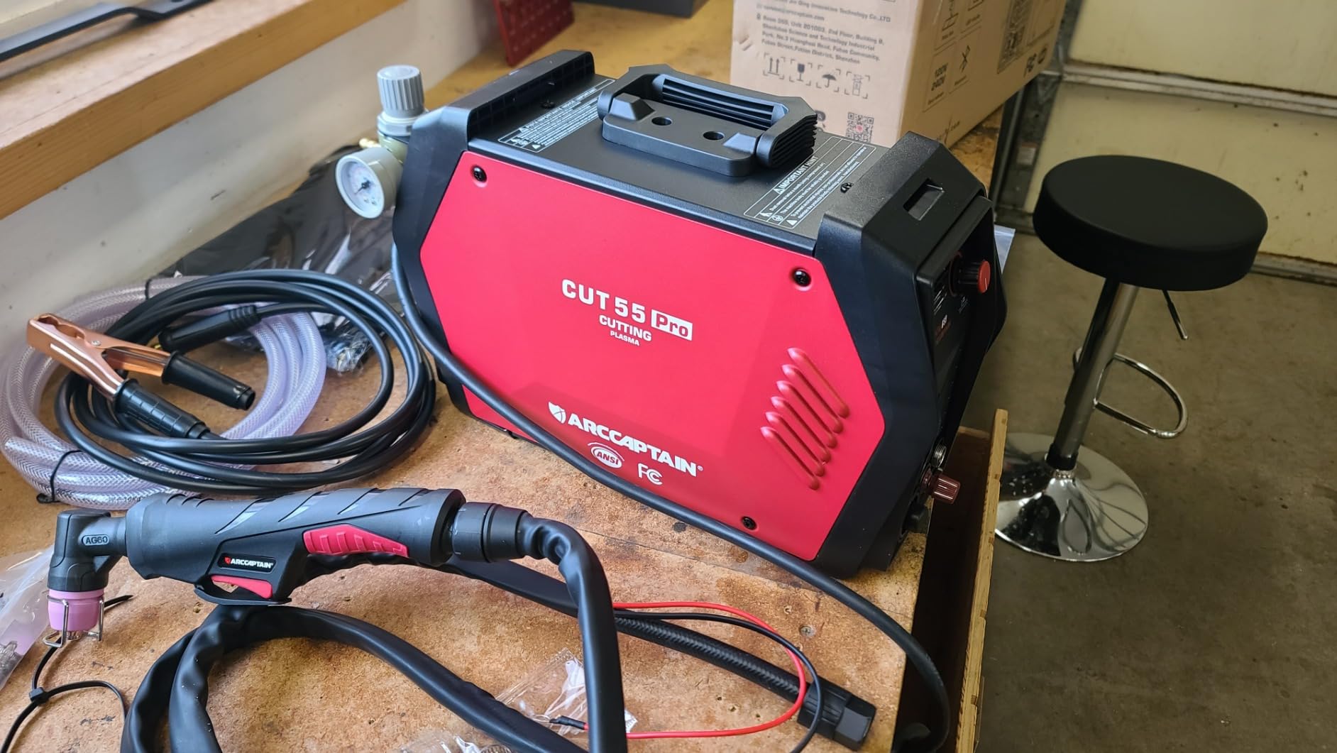 ARCCAPTAIN iControl CUT55 Pro Plasma Cutter, [APP Control] 55 Amp Non-Touch Pilot Arc 120V/240V Plasma Cutter Machine, Large LED Display and 2T/4T, 3/4 inch Maximum Cut, DC Inverter IGBT customer photo 2
