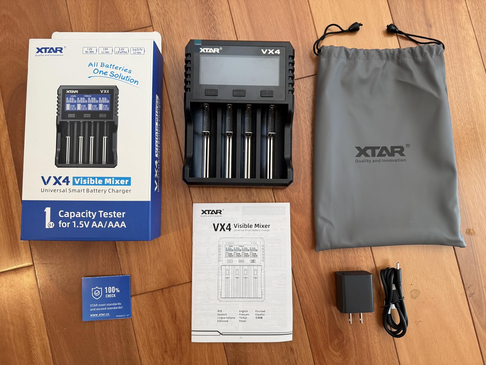 XTAR VX4 Visible Mixer 1.5V/3.6V/3.7V Li-Ion 3.2V LiFePO4 1.2V Ni-MH Batteries Charger and Battery Capacity Tester customer photo 2