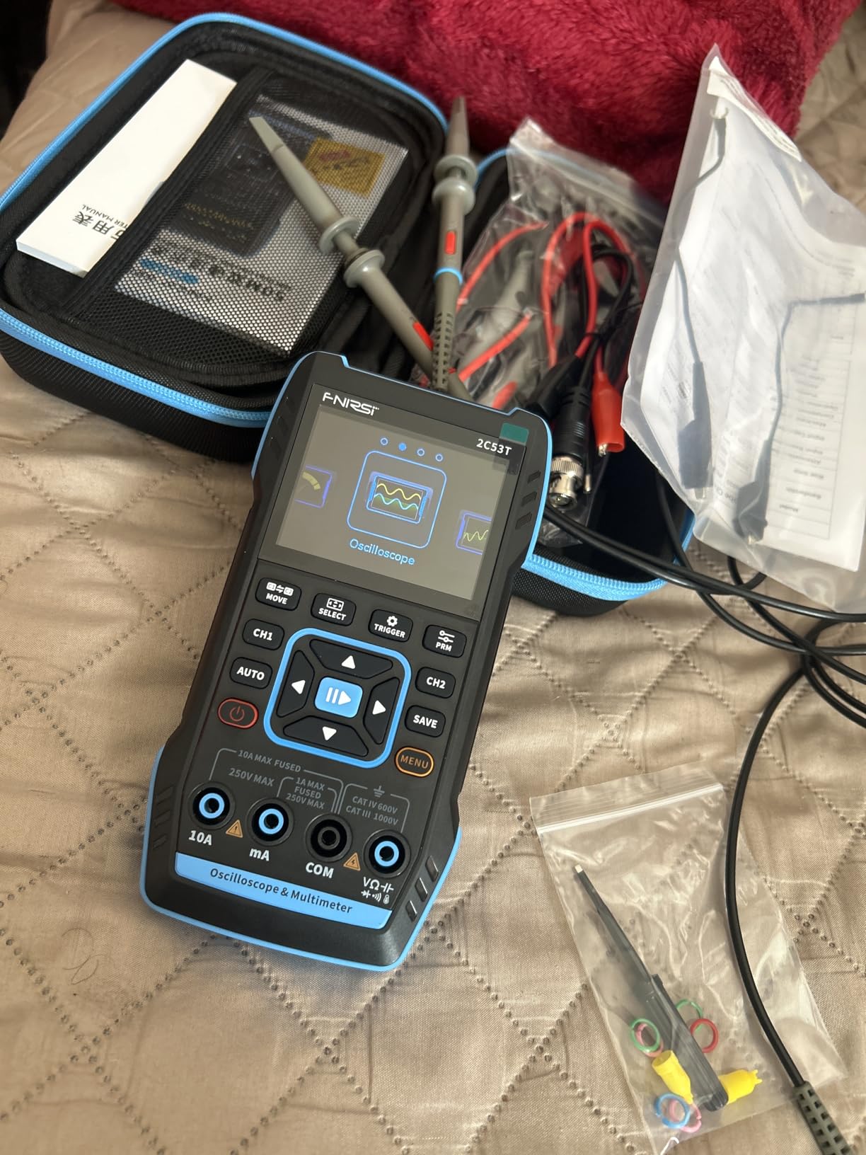 FNIRSI 2C53T Upgraded Handheld Oscilloscope 50MHz, 3IN1 Digital Oscilloscope Multimeter DDS Generator customer photo 1