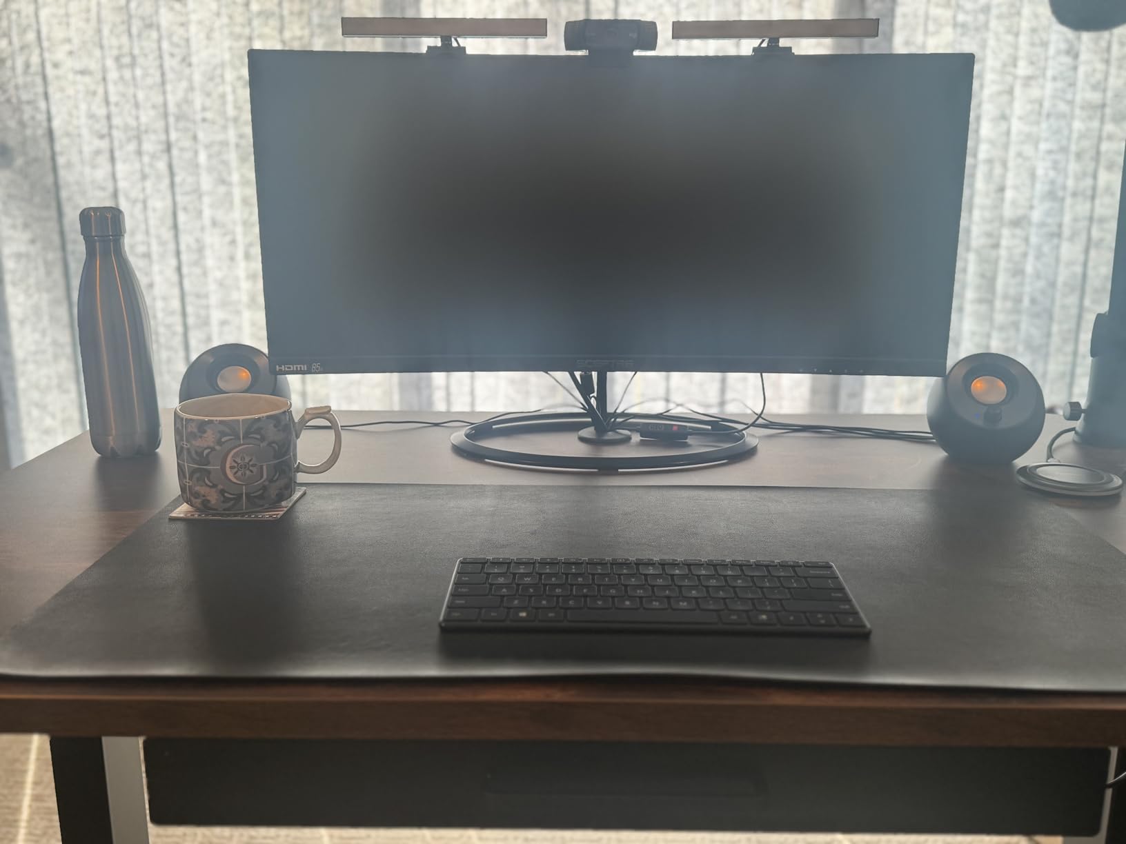 VIVO Electric 60 x 30 in Standing Desk, Memory Height Adjustment, 1B Series, Holds 220 lbs, Dark Gray Top Black Frame, DESK-KIT-1B6G-30 customer photo 1