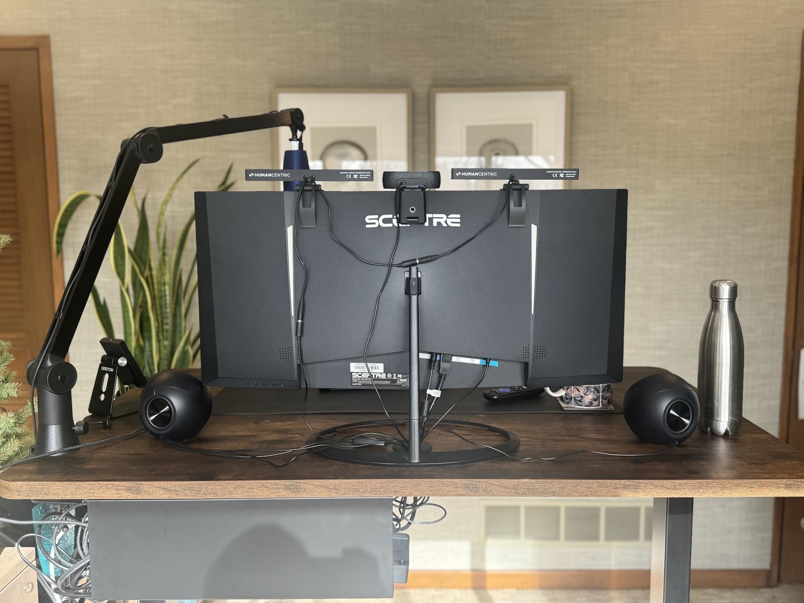 VIVO Electric 60 x 30 in Standing Desk, Memory Height Adjustment, 1B Series, Holds 220 lbs, Dark Gray Top Black Frame, DESK-KIT-1B6G-30 customer photo 2