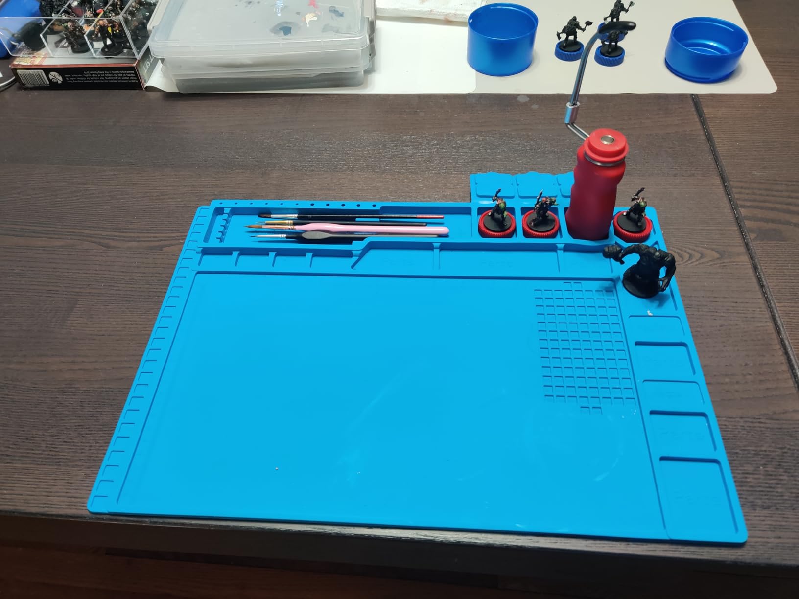 Premium Heat Resistant 932°F Magnetic Soldering Mat, 17.3'' x 11.8'' Electronics Repair Work Mat for Soldering, Electronics Computer Cellphone Repair, BGA Soldering Gun Iron Workbench Protection customer photo 2