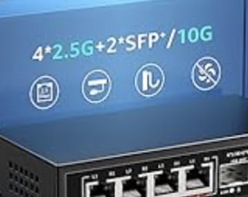 YuanLey 8-Port 10G Ethernet Switch, 6 x 10Gbps RJ45 Ports, 2X 10Gbe SFP+ Ports, Support 10G/5G/2.5G/1G/100Mbps Speed Auto-Negotiation, 160Gbps Switching Capacity customer photo 2