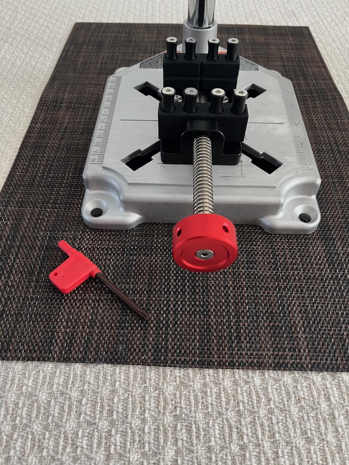 ArtyMaster Mini Drill Press Vise with Rubber Soft Jaws, 0-2.48