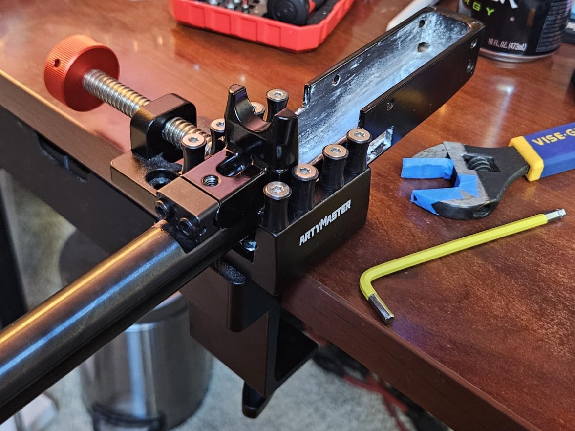 ArtyMaster Mini Drill Press Vise with Rubber Soft Jaws, 0-2.48