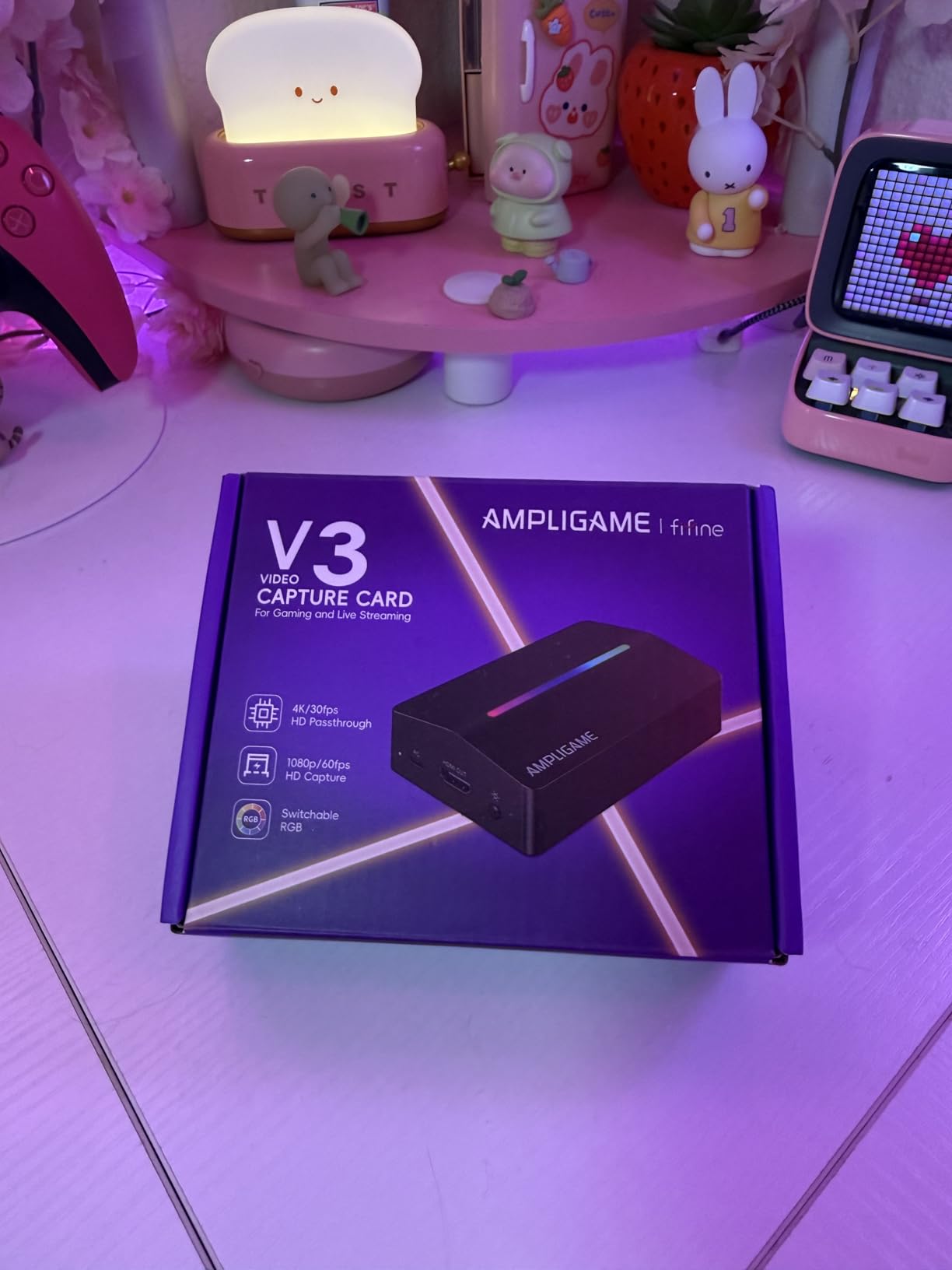 Fifine AmpliGame Video Capture Card, HD 1080 60fps for Audio Video, Gaming, Live Streaming, 4K HDMI to USB Capture Card Compatible with PS4/Windows/Mac OS/Switch/Xbox-V3 customer photo 1