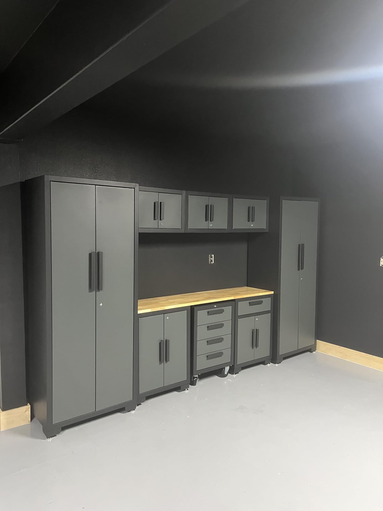 Torin Garage Cabinets Storage System, 9 Piece Included Steel Drawers Rolling Chest,Locked Storage Cabinet, Perfect for Organizing Garage and Tools, 129.92