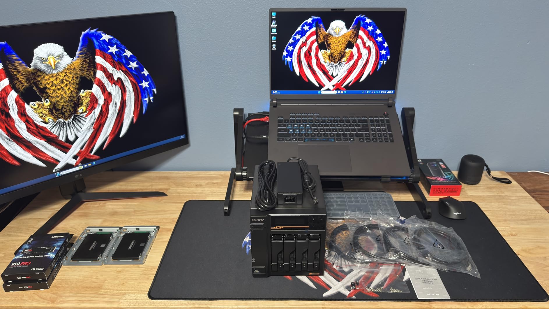 ASUSTOR Lockerstor 4 Gen3 AS6804T, 4 Bay NAS, AMD Ryzen Quad-Core 2.3GHz, 16GB ECC DDR5, 4 M.2 NVMe Slots, Dual 5GbE & 10GbE Port, Network Attached Storage for Video & Content Creators customer photo 1