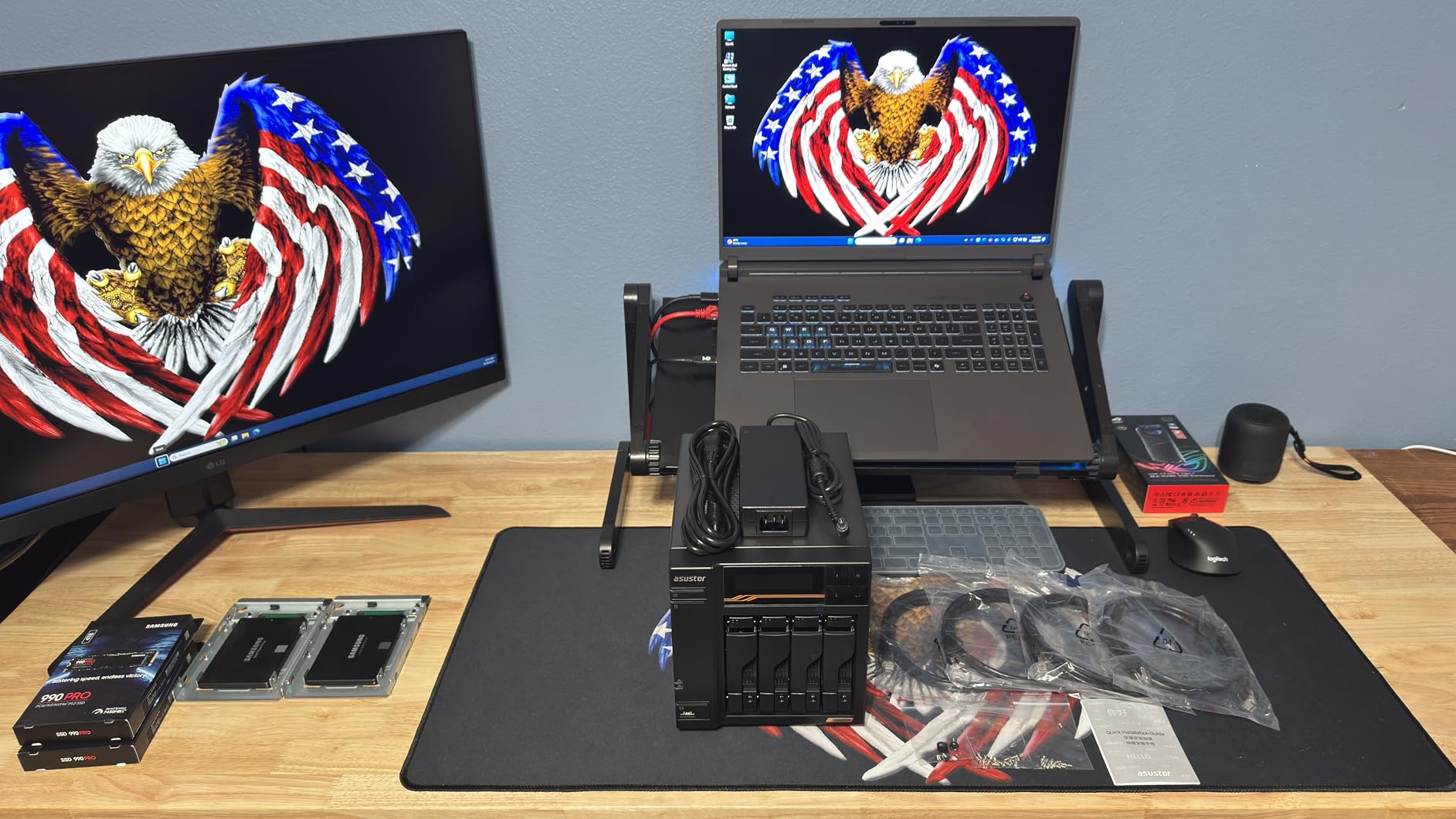 ASUSTOR Lockerstor 4 Gen3 AS6804T, 4 Bay NAS, AMD Ryzen Quad-Core 2.3GHz, 16GB ECC DDR5, 4 M.2 NVMe Slots, Dual 5GbE & 10GbE Port, Network Attached Storage for Video & Content Creators customer photo 2