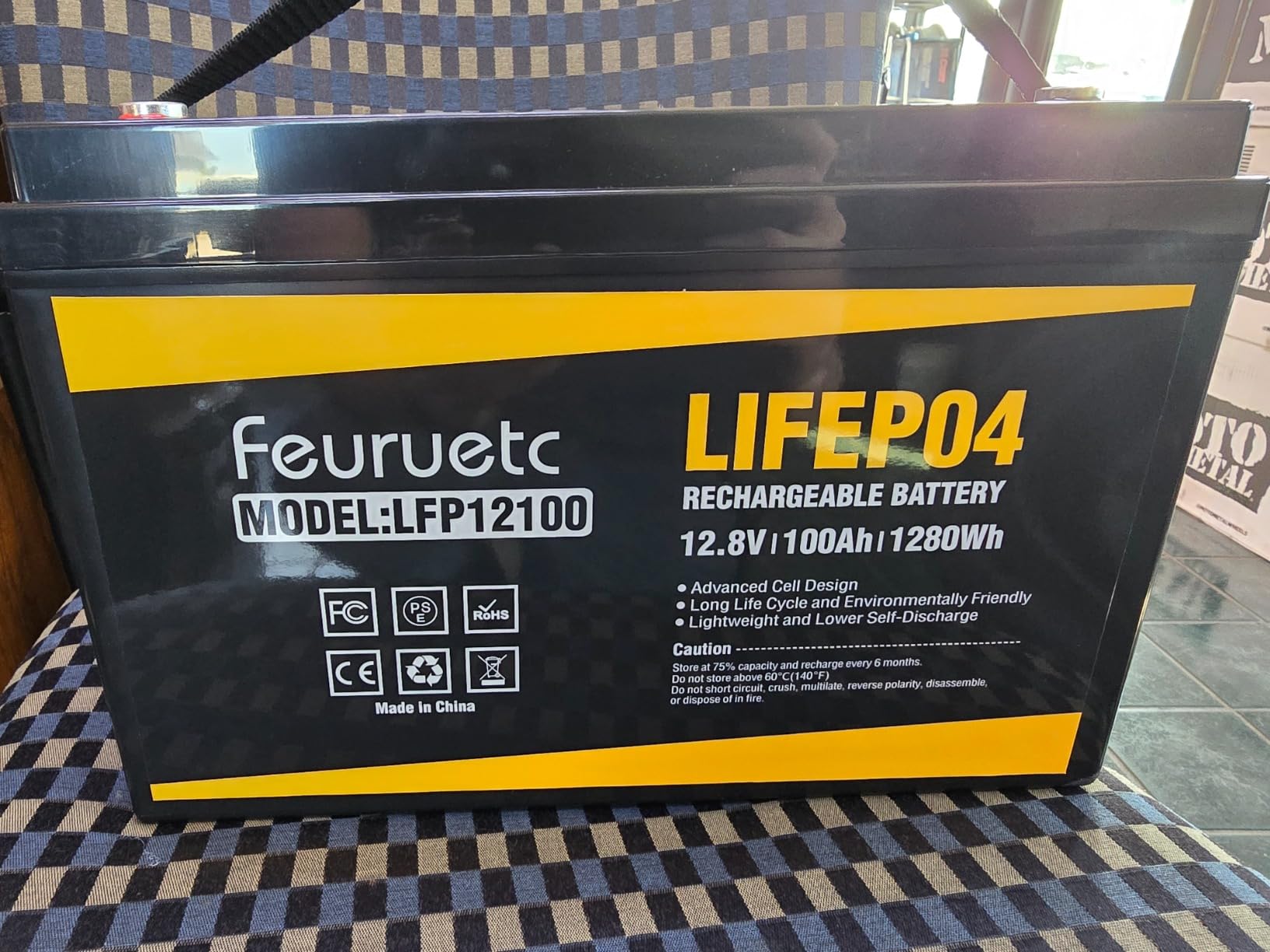 12V 100Ah LiFePO4 Solar Battery - Deep Cycle Lithium Battery for Solar Systems, Off-Grid, RV, Marine, and Backup Power with 15000+ Cycles customer photo 2