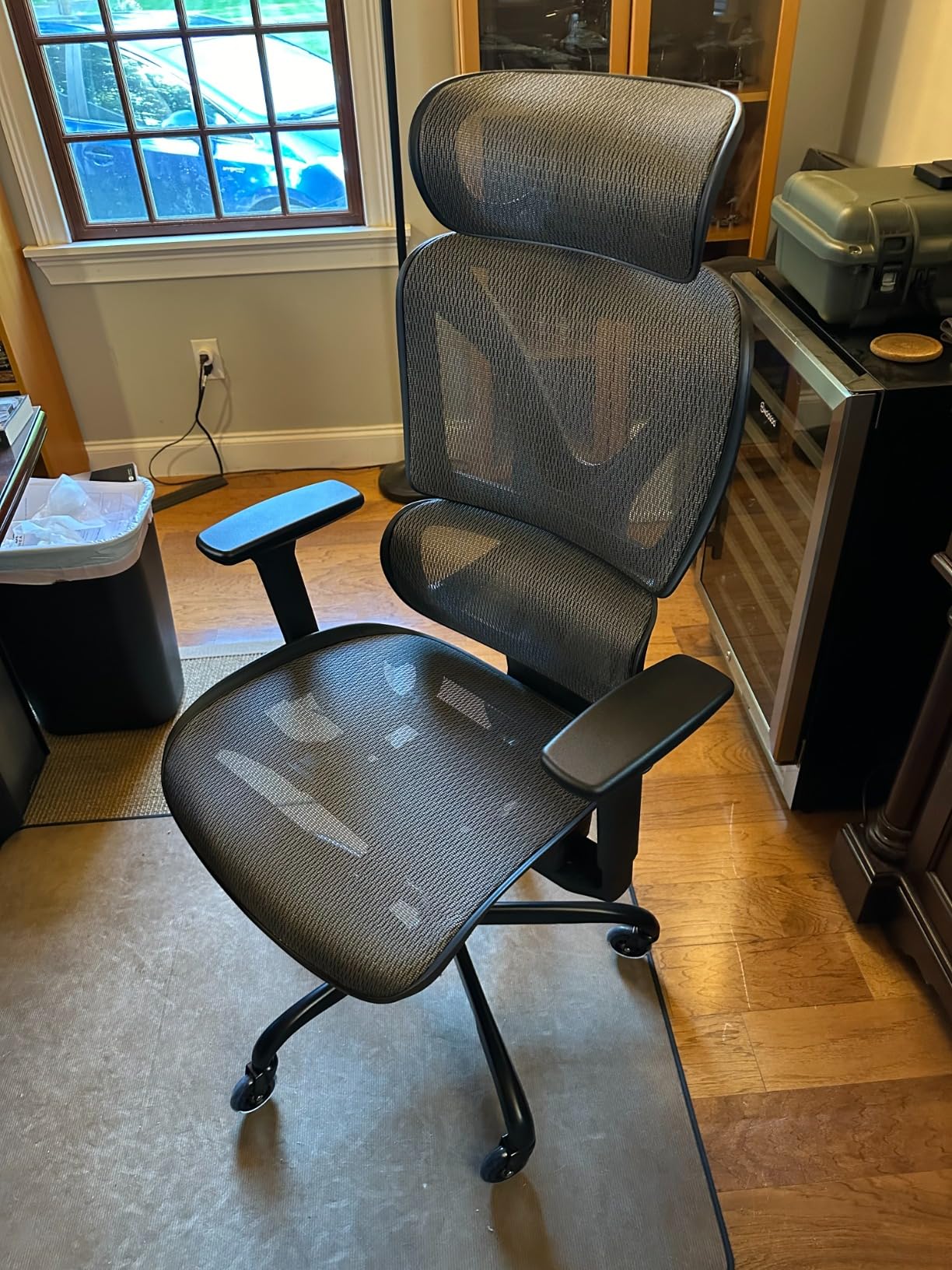 GABRYLLY Ergonomic Office Chair, Big and Tall Mesh Chair with Lumbar Support, 3D armrest - 215° Rotation, Adjustable Headrest & Soft Seat, Durable Computer Chair 350LBS for Work Gaming customer photo 2