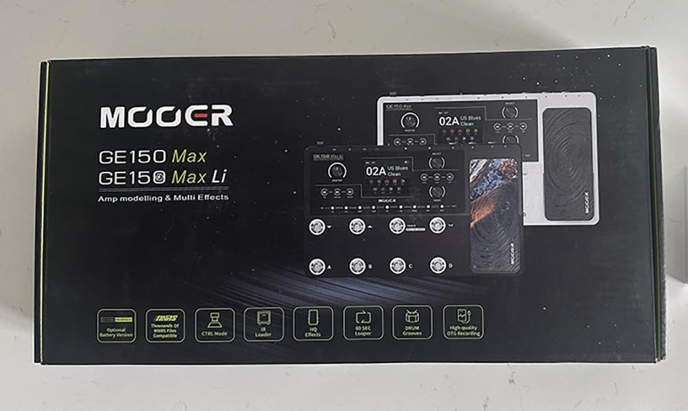 MOOER GE150 Pro Guitar Amp Modelling Multi Effects, Reverb, Delay, Looper Drum with 4 Footswiches, Expression Pedal, USB OTG Live Recording, MNRS GNR and GIR Loader customer photo 2