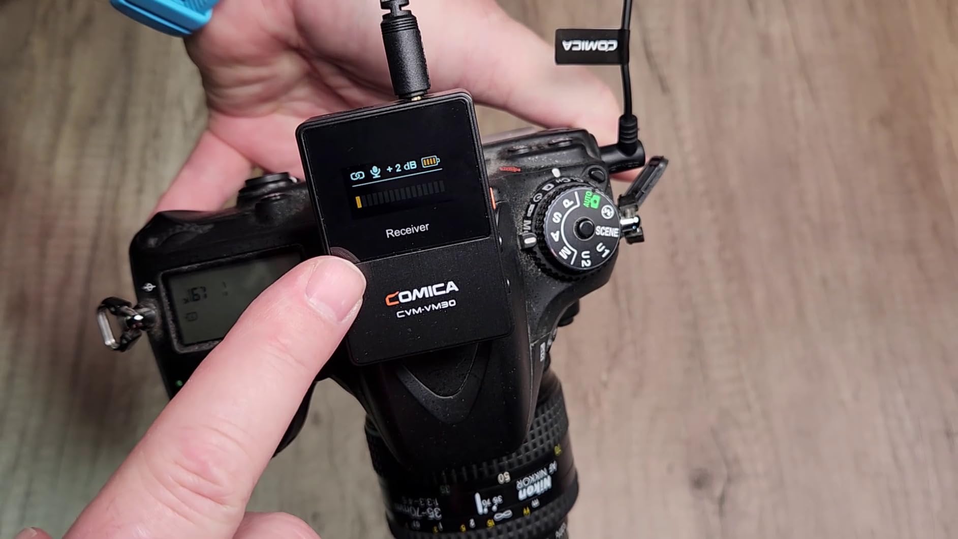 COMICA VM40 Shotgun Microphone with Wired & Wireless Modes, 48kHz/32-bit Float Recording, 32GB Storage, Super Cardioid Video Mic for Canon, Nikon, Sony DSLR Camera, Camcorder, Filming, Video Recording customer photo 1