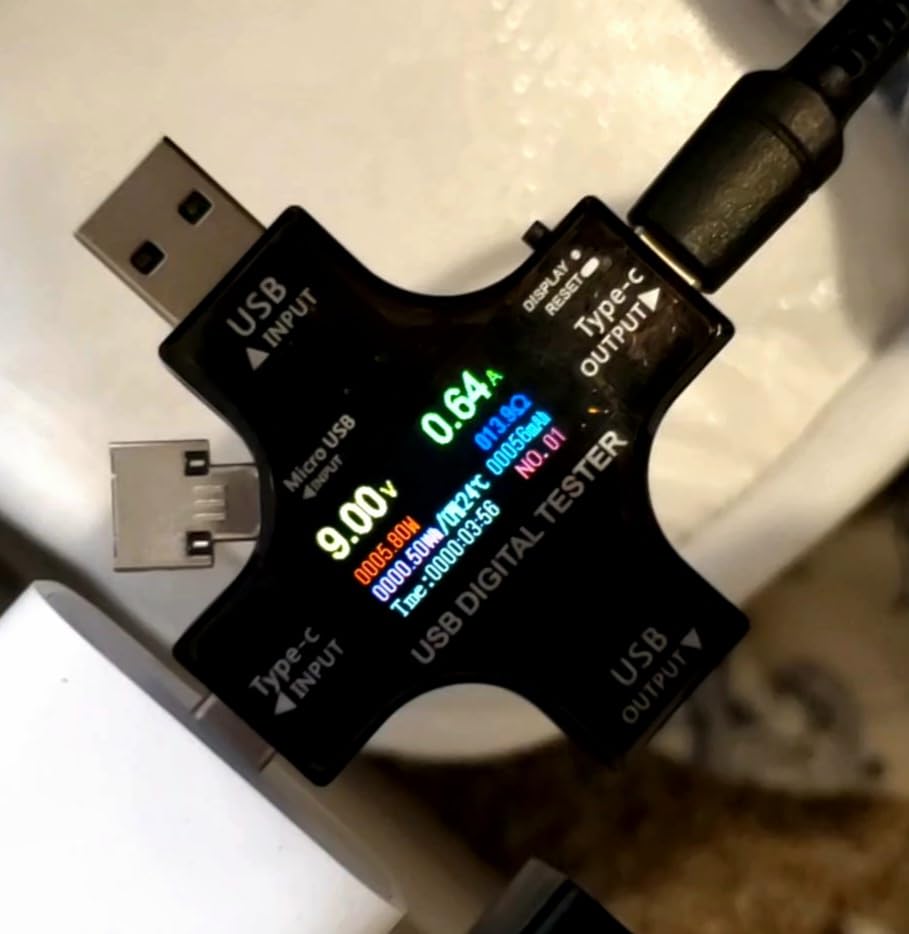 USB C Tester Power Meter 2 in 1, YEREADW Digital Multimeter 3.6-32V 0-8.0A Voltage and Current Tester Meter, Type C Voltmeter Battery Capacity Volt Ammeter Power Bank Fast Charger Detector customer photo 2