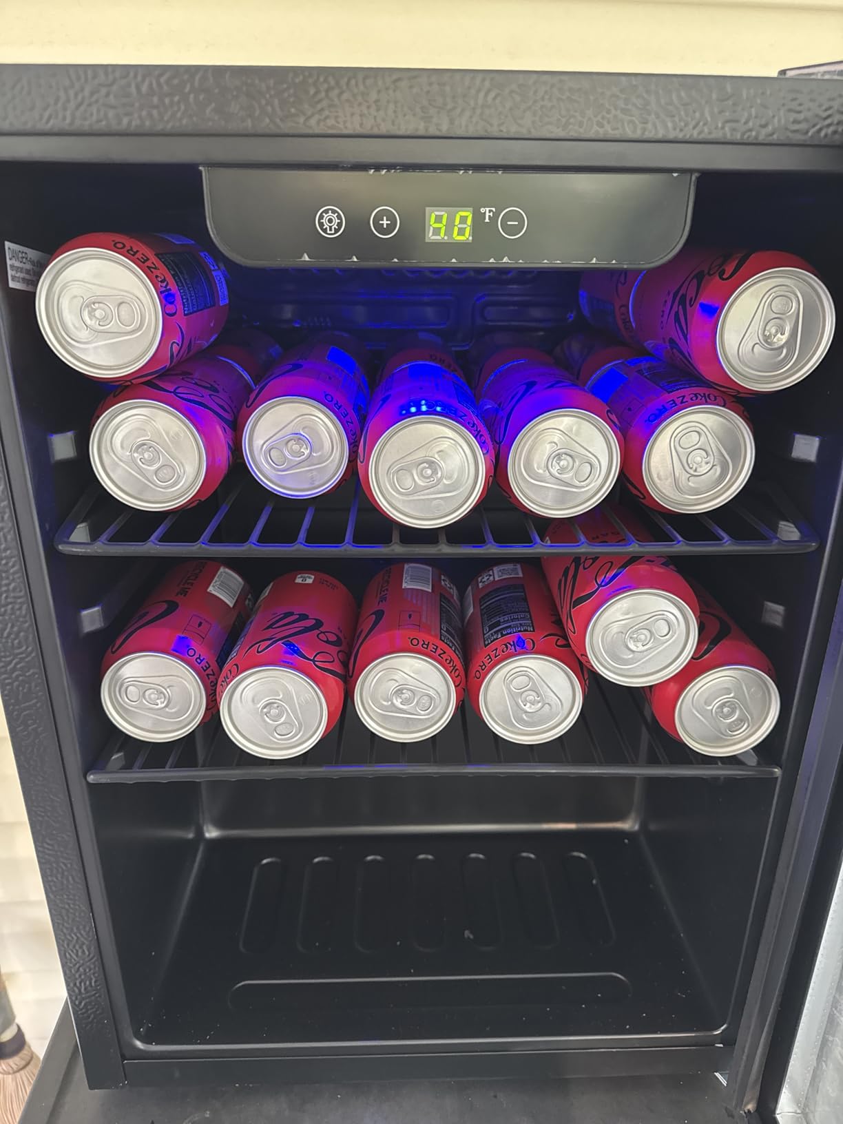 Antarctic Star 18L Beverage Refrigerator Cooler 24Can, Mini Fridge with Quiet Compressor, LED Light, Freestanding Small Fridge with Electronic Temperature Control for Home and Bar(40-61 ℉) customer photo 2