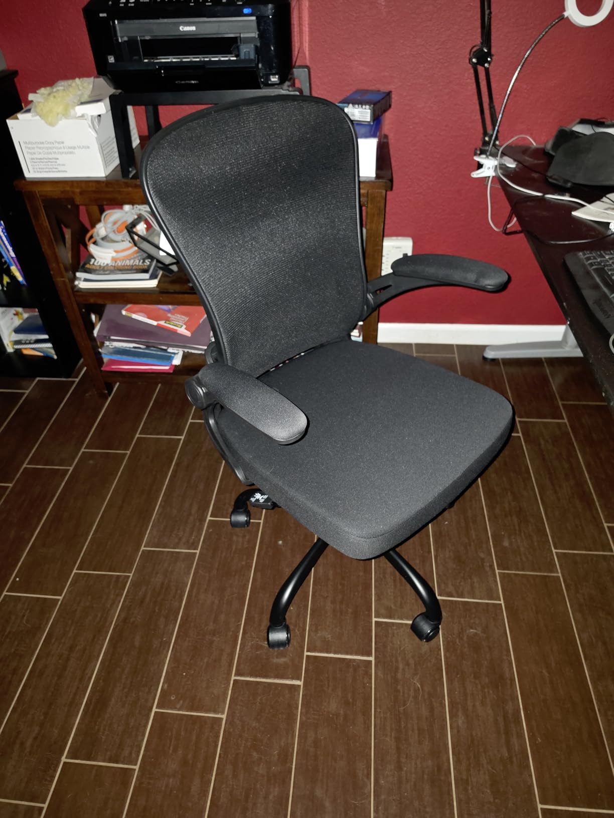 Office Chair, Ergonomic Desk Chairs 330LBS Capacity High Back Mesh Computer Chair with Flip-up Armrests, Comfy Work Chair with Adjustable Lumbar Support, Rolling Chair customer photo 1