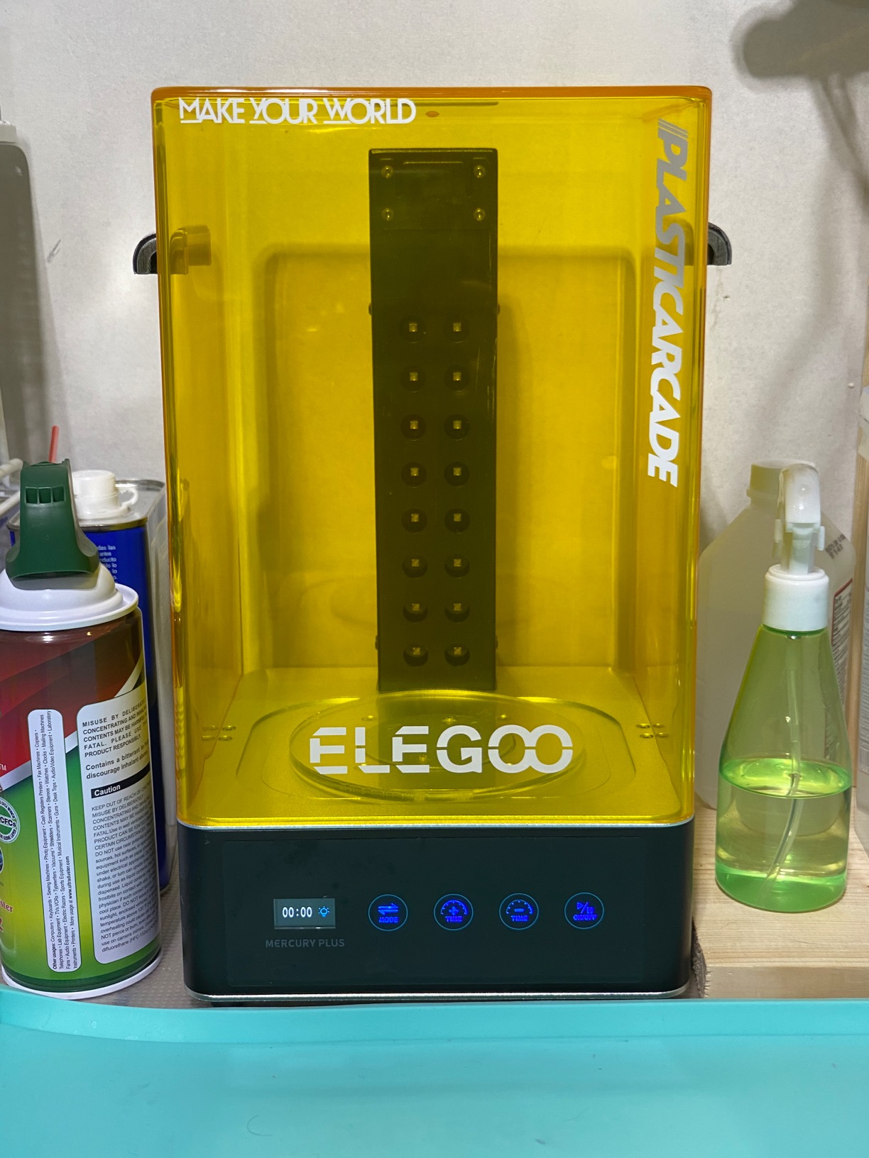ELEGOO Mercury Plus V3.0 Wash and Cure Station, 7.5 L Large Capacity, Compatible with Mars Saturn Photon Halot MSLA LCD DLP 3D Printers, Washing Size of 9.05