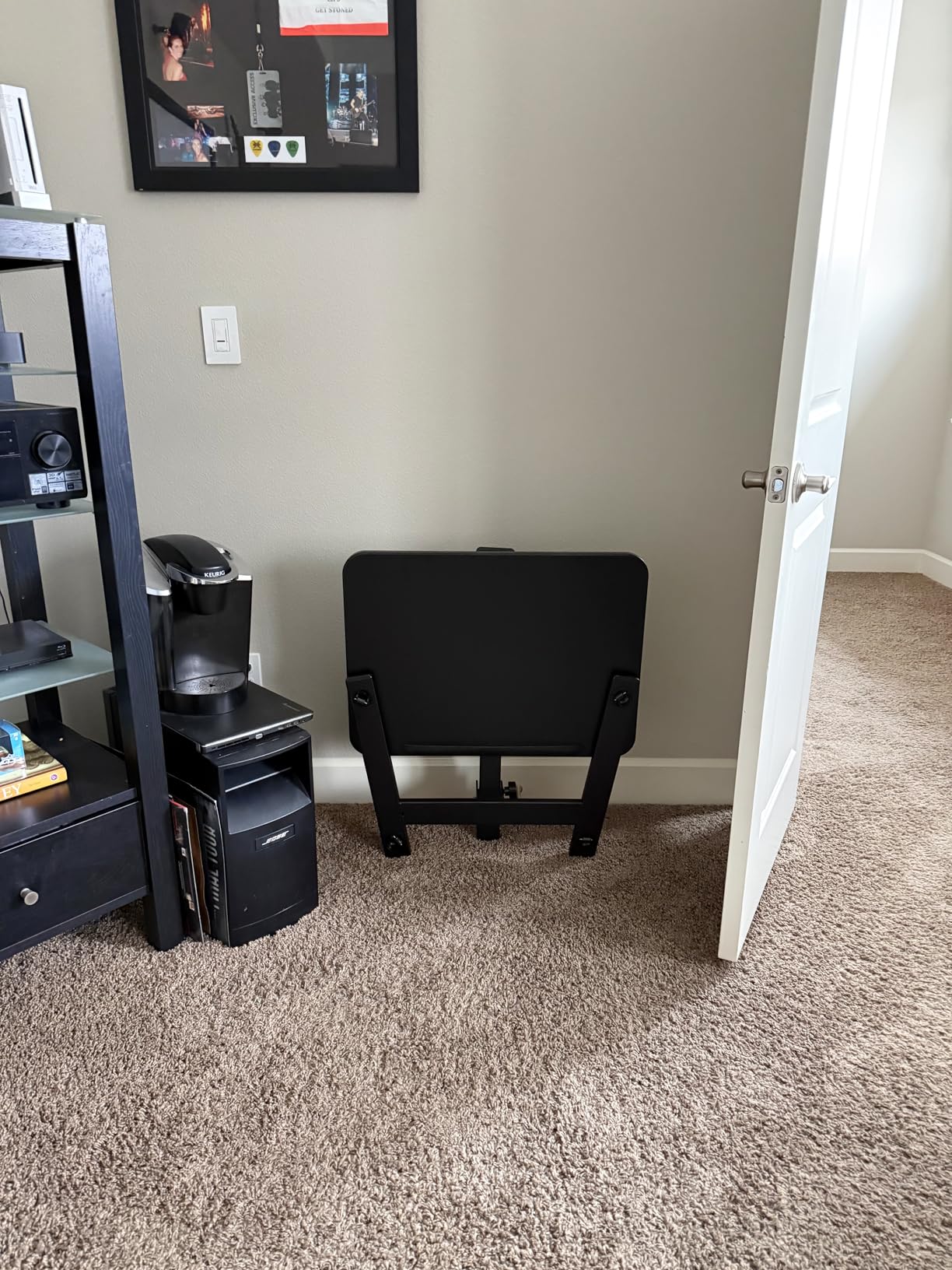 alawooder 25 Inch Mobile Folding Desk - No Assembly, Pneumatic Sit-Stand, 29-42