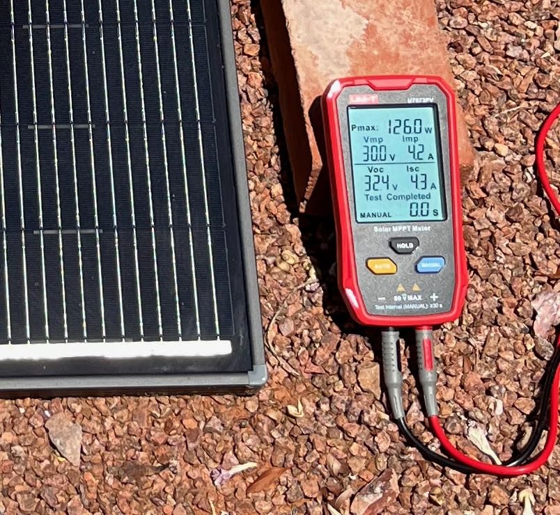 UNI-T UT673PV Solar Panel Tester, Solar MPPT Meter, 800W Photovoltaic Module Maximum Power Tester, Intelligent Manual/Auto MPPT Test, Large LCD and Multiple Result Displays customer photo 1