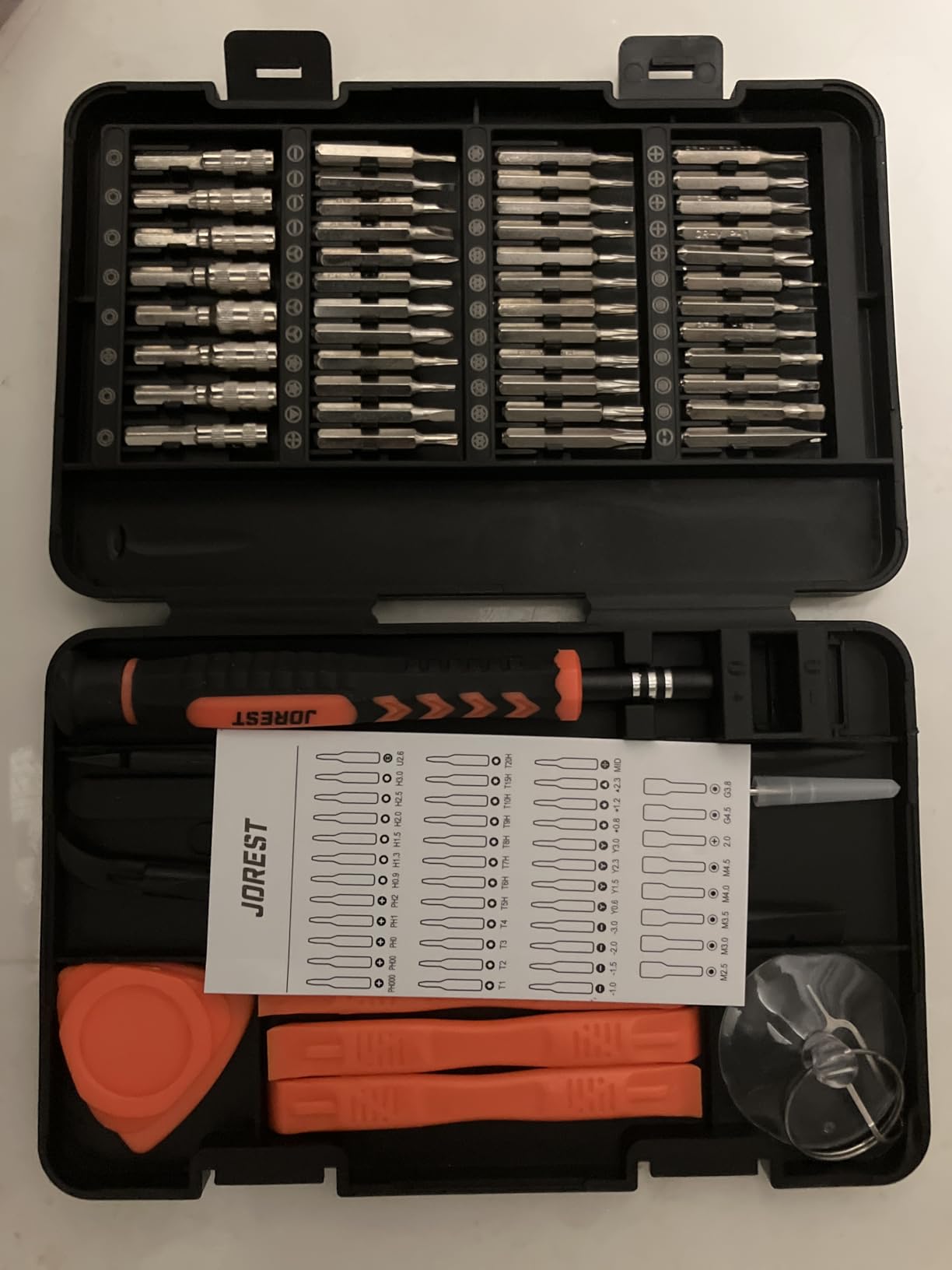 JOREST 59Pcs Small Precision Screwdriver Set with Torx T5, T6, T8, Mini Repair Tool Kit for Macbook, Computer, Laptop, iPhone, PS4 PS5, Xbox, Switch, Eyeglasses, Watch, PC, Ring Doorbell, Electronic customer photo 2