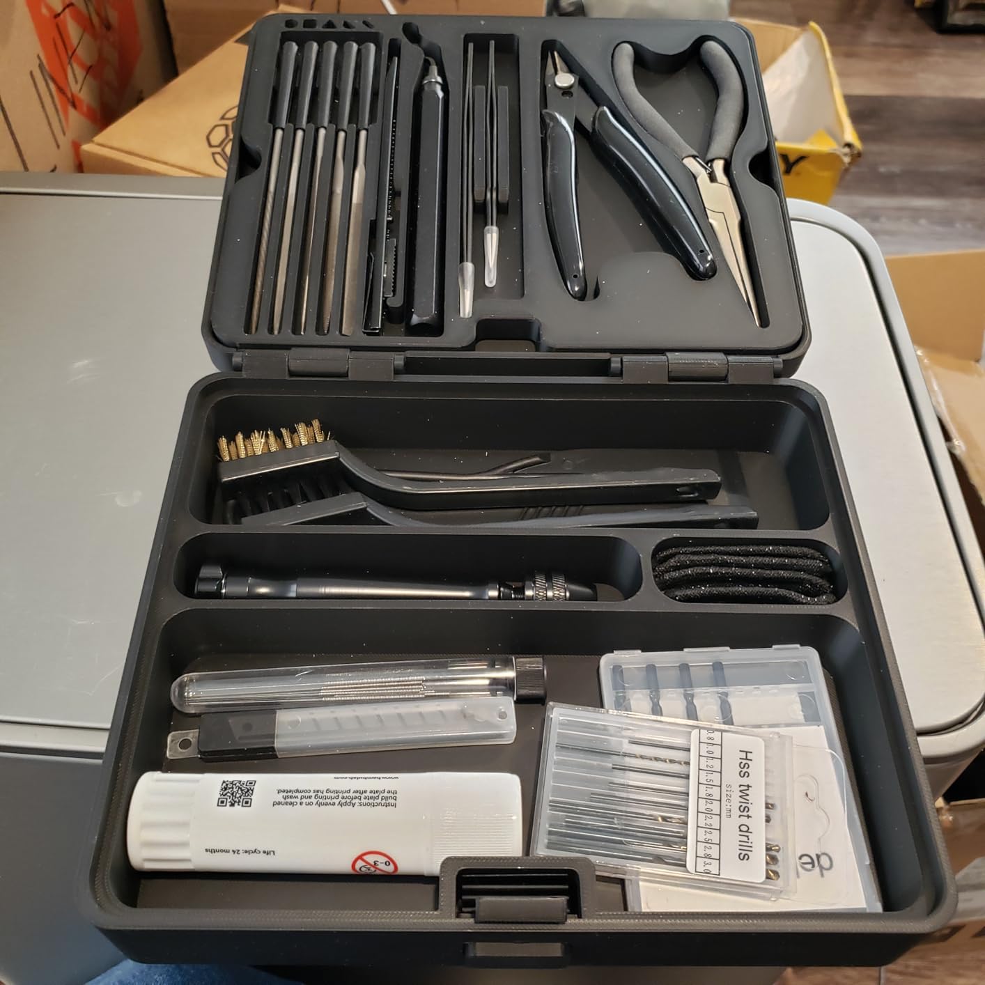 3D Printer Tools Kit, Quality 3D Printing Tool Kit for Model Finishing/Deburring/Drilling, 3D Printer Accessories for All FDM/SLA Printers Removing Support, Cutting Filament, Cleaning Nozzle customer photo 1