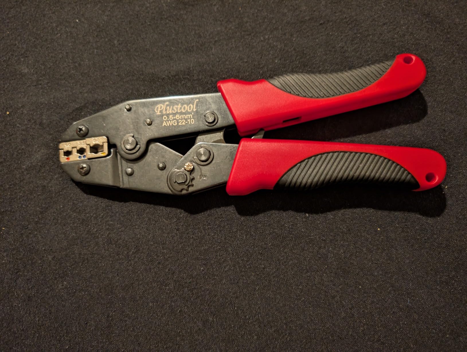 Plustool Crimping Tool for Insulated Electrical Connectors AWG 22-10 - Ratcheting Wire Terminal Crimper - Crimping Pliers - Crimper Tool Electrical - Crimp Tool customer photo 2