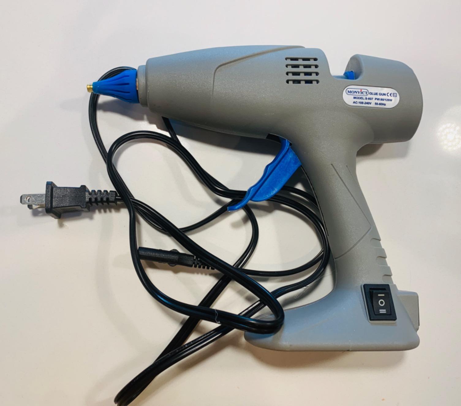 MONVICT 100W Cordless Glue Gun for Milwaukee 18V Battery, Upgraded Digital Temperature Adjustable Handheld Electric Power Full Size Heavy Duty Hot Glue Gun with 10 Glue Sticks (Tools only) customer photo 1