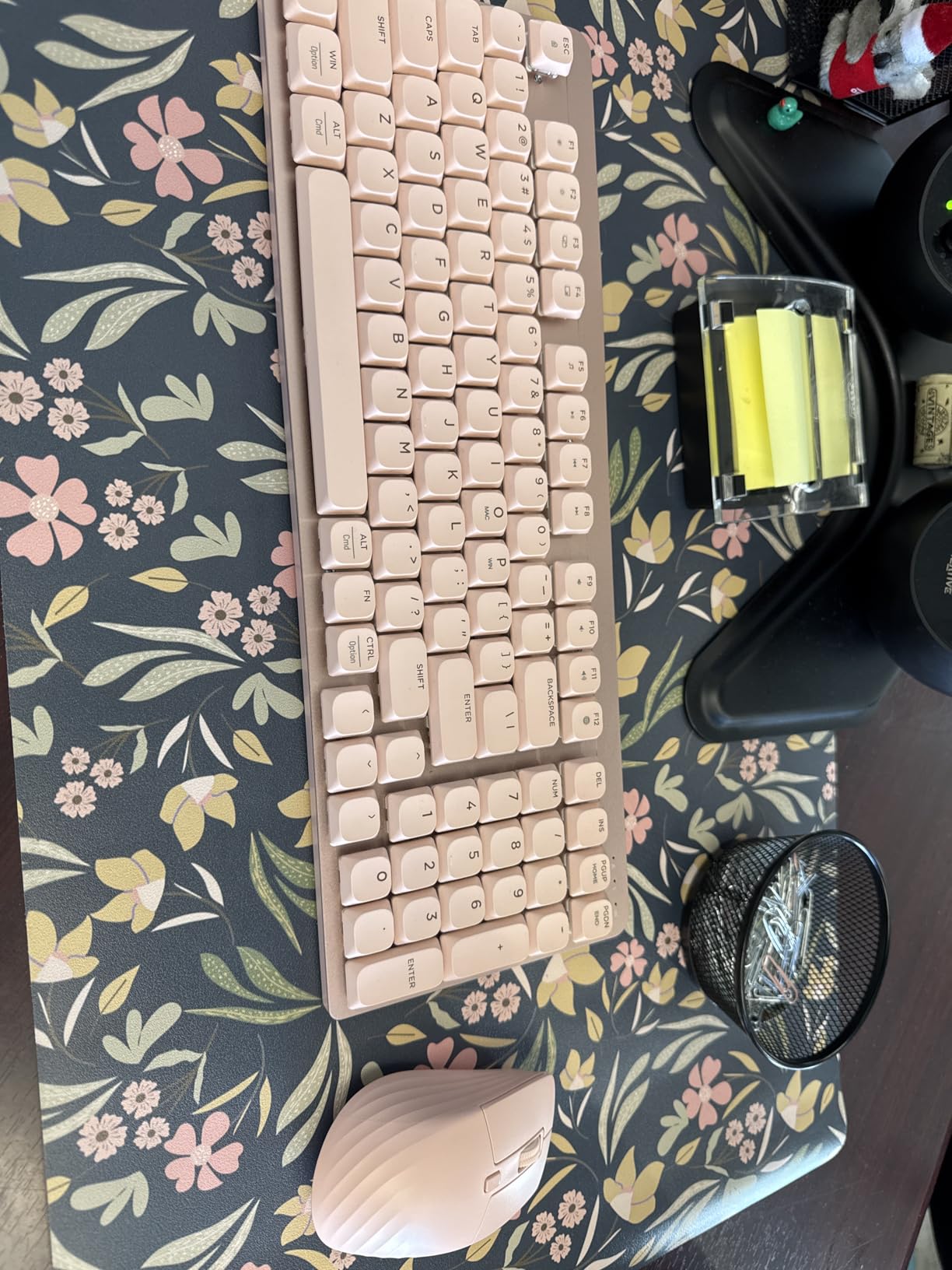 LeadsaiL Wireless Keyboard and Mouse Combo, 2.4Ghz Cordless Mechanical Keyboard and Silent Mouse for Business, Low-Profile Red Switch, 98-Key Compact Slim Keyboard for Windows/MacOS PC Laptop- Silver customer photo 1