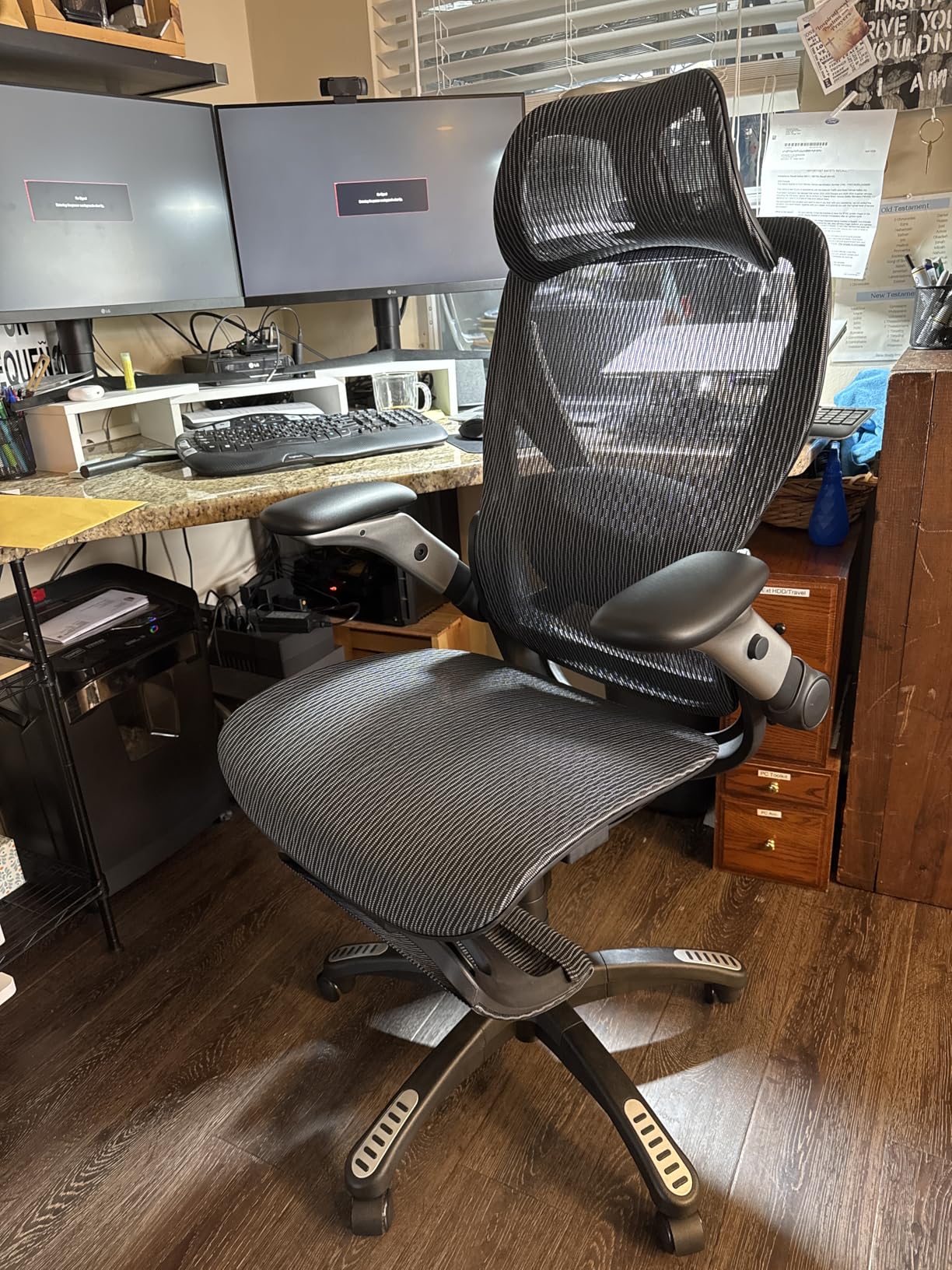 ELABEST X100 Ergonomic Mesh Office Chair with Footrest, Big and Tall Hone Desk Chair with 5D Flip-Up Arms, Adjustable 3D Lumbar Support,Gaming & Executive Computer Chairs customer photo 1