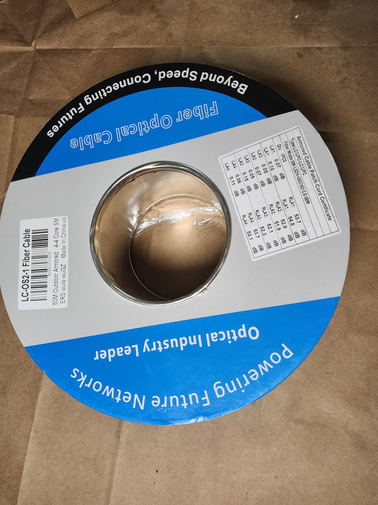 100M/328FT LC to LC Armored Outdoor Fiber Optic Cable, Single Mode Duplex 9/125μm SMF Fiber Patch Cord, OS1/OS2 Compatible, Black LSZH Jacket, Uniboot Jumper for FTTH, Data Center, Long-Distance Use customer photo 1