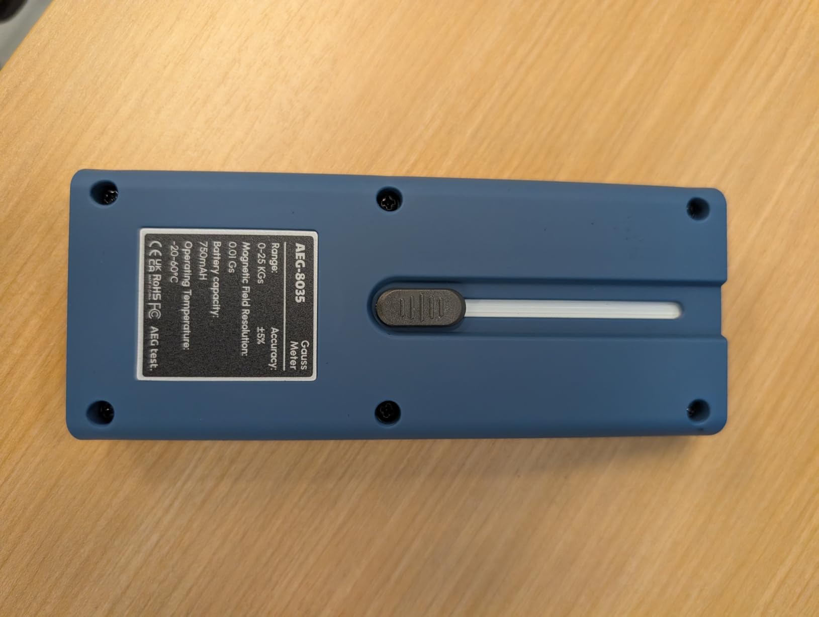 8103 Gauss Meter, Rechargeable Tesla Meter 0-2500mT, Transverse Probe, Magnetometer with Data Logging and Alarm, Magnetic Field Strength and Pole Tester, ±5% Accuracy for Factories, Workshops customer photo 2