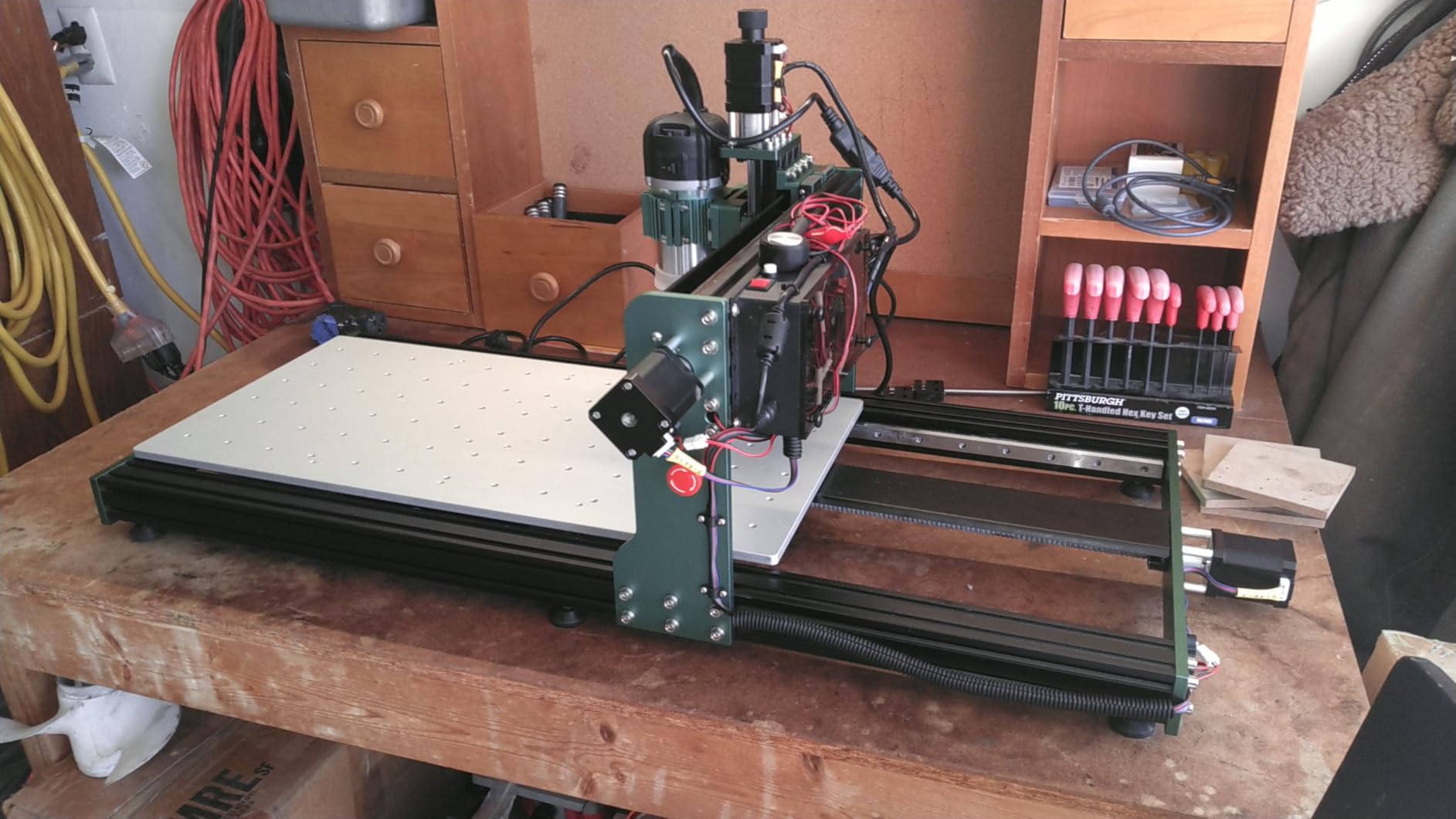 CNC Router Machine 3030-Evo Max, All-Metal XYZ Axis Dual Steel Linear Guides with 800W Trimmer Router, ideal for Cutting Aluminum, Brass, Stainless steel, Wood, Acrylic, MDF, Plastics customer photo 2