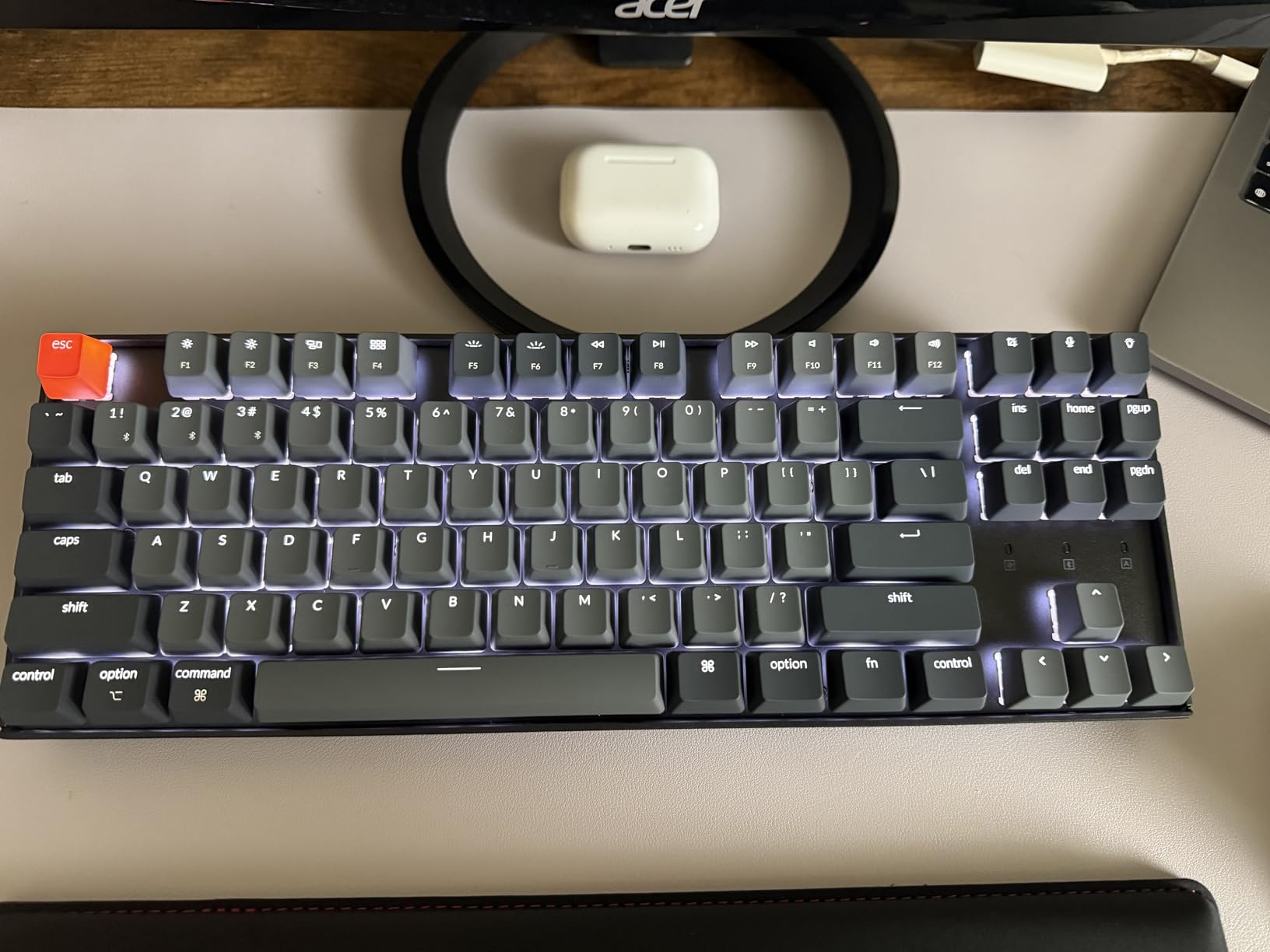 Keychron K8 Wireless Mechanical Keyboard with Silent Red Switch - TKL 87 Keys customer photo 1