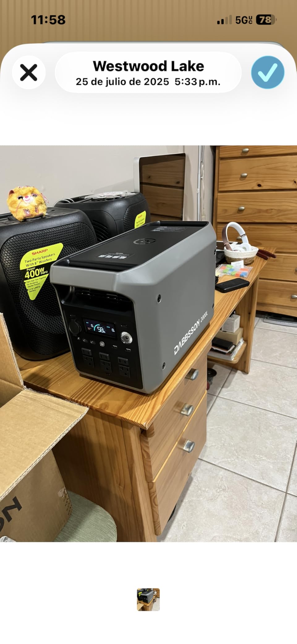 DABBSSON 2048Wh Portable Power Station, Safe Semi-Solid LiFePO4, 3300W Power Boost, 2200W AC Output, 41lb,Compact & Lightweight, 1.3X Runtime, 2000L Solar Generator for Camping/Home/RV customer photo 1