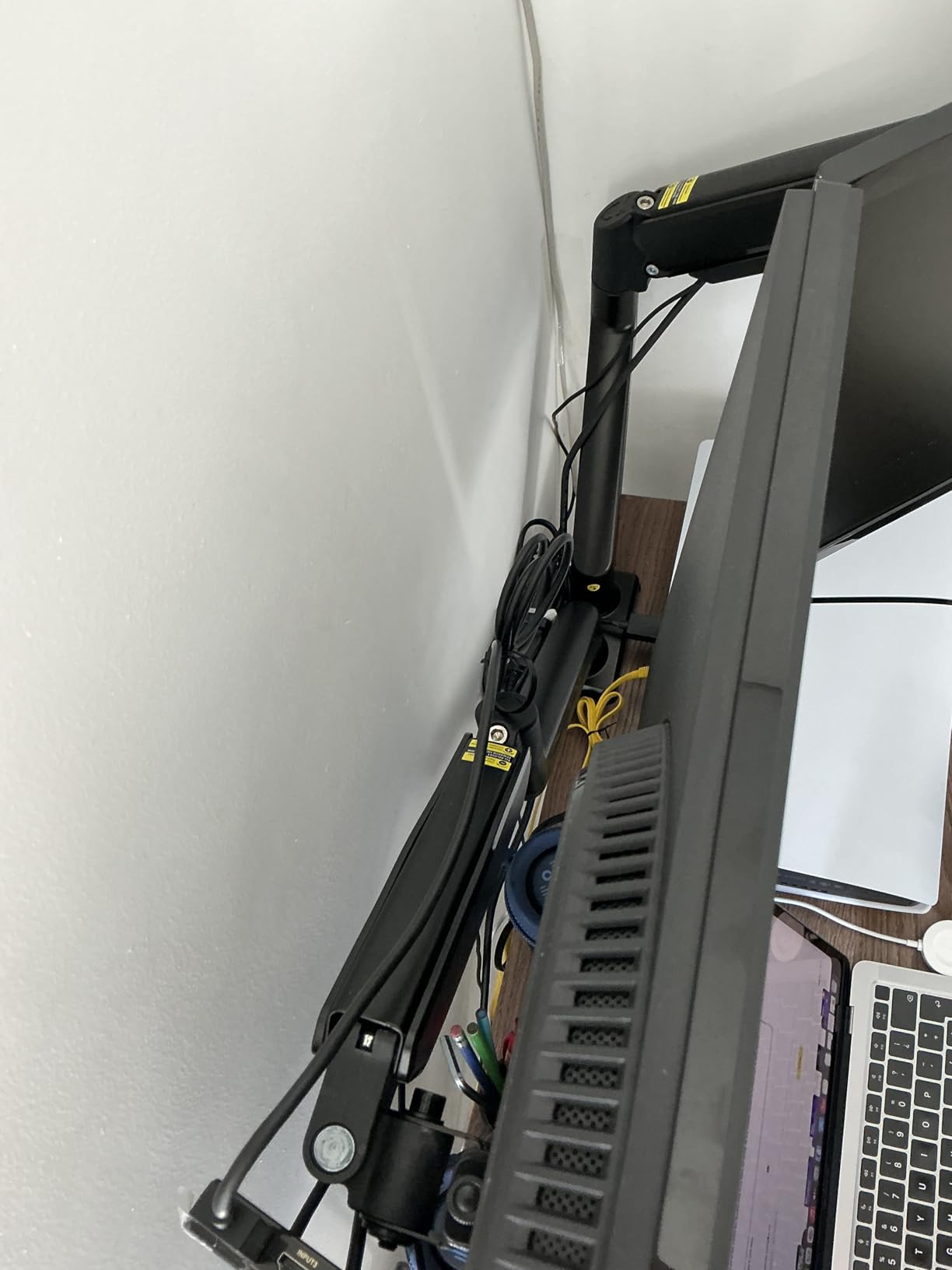 Triple Monitor Desk Mount for Computer Screens up to 32