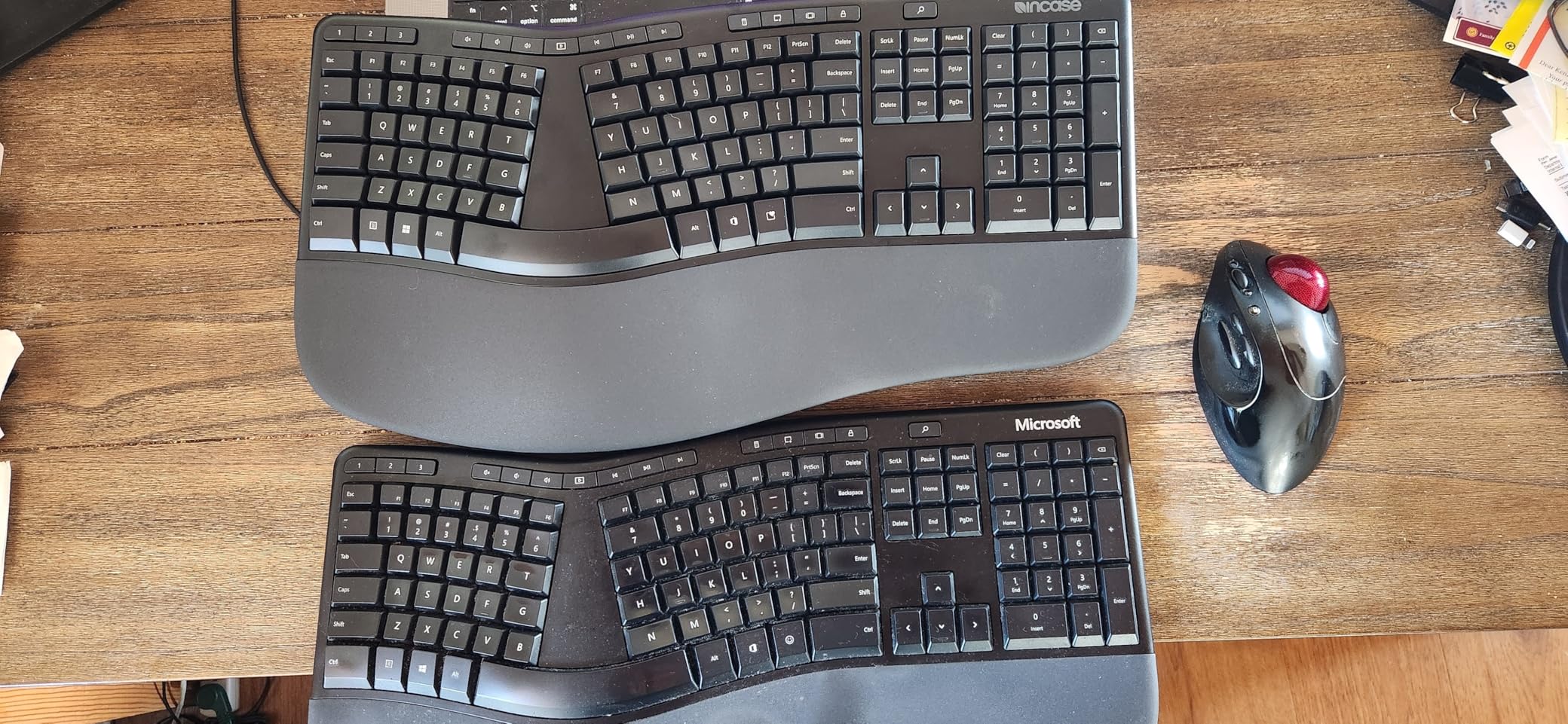 Incase Ergonomic Keyboard - Designed by Microsoft - Refined Ergonomic Design, Built-in Shortcuts Keys, Layered Palm Rest for Elevated Wrist Support, Integrated Number Pad - Black customer photo 1