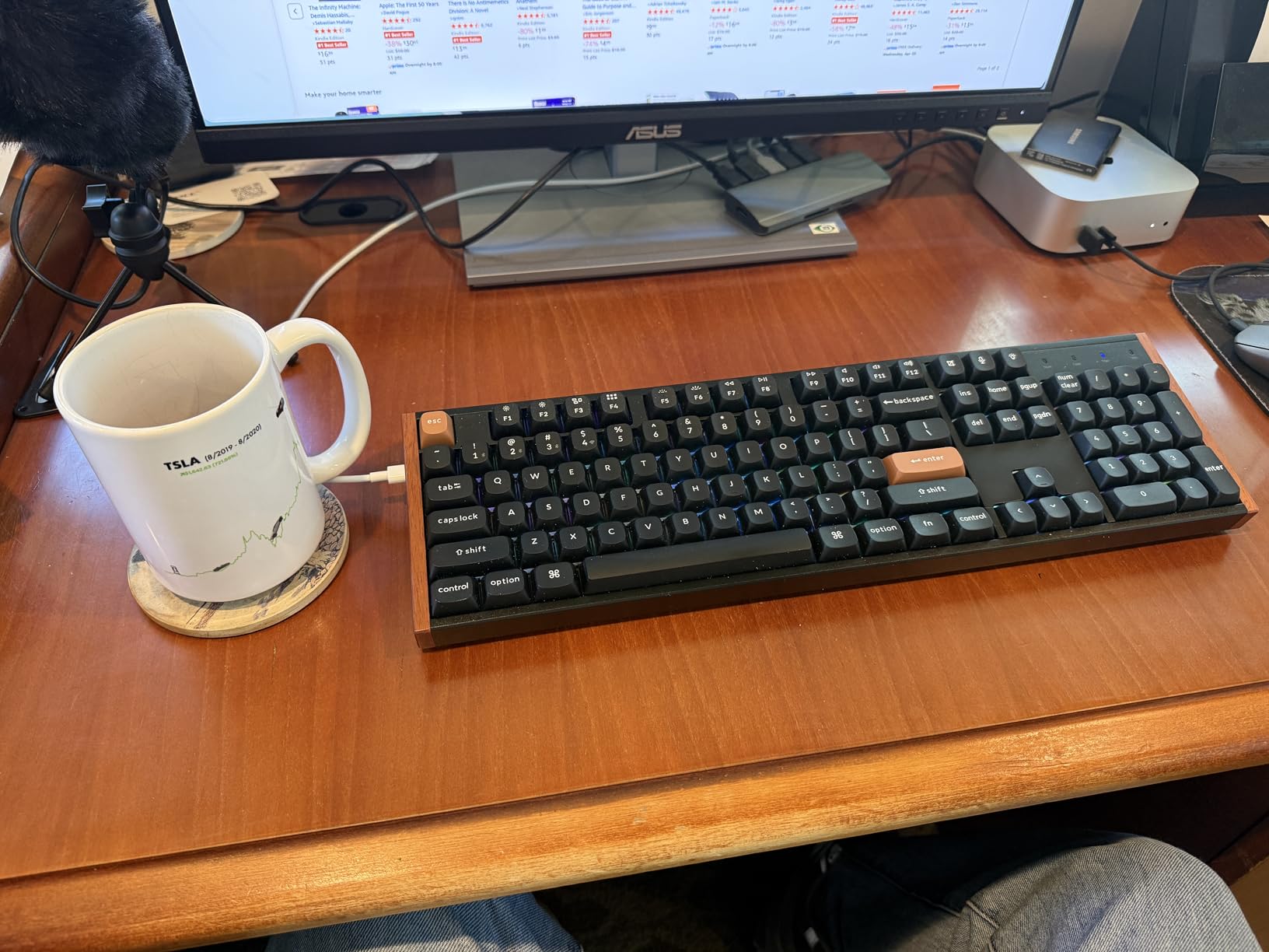 Keychron K10 HE Hall Effect Keyboard, Gateron Double-Rail Magnetic Nebula Switch, Full-Size Tri-Mode Wireless Keyboard with Rapid Trigger, Adjustable Actuation, RGB, Aluminum + Wooden Frame customer photo 1