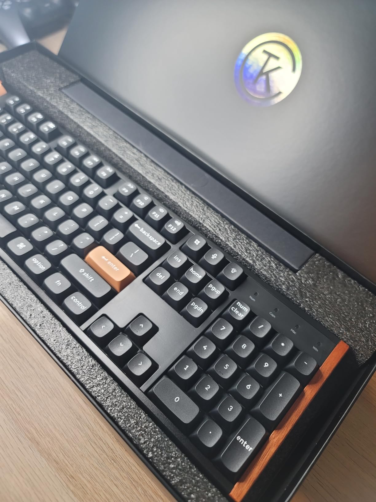 Keychron K10 HE Hall Effect Keyboard, Gateron Double-Rail Magnetic Nebula Switch, Full-Size Tri-Mode Wireless Keyboard with Rapid Trigger, Adjustable Actuation, RGB, Aluminum + Wooden Frame customer photo 2