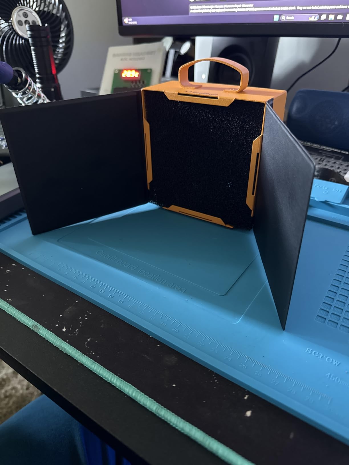 Upgraded ToolBud Solder Fume Extractor with Removable Magnetic Flaps | Portable, High-Efficiency Solder Smoke Absorber for Soldering, DIY, & Art customer photo 1