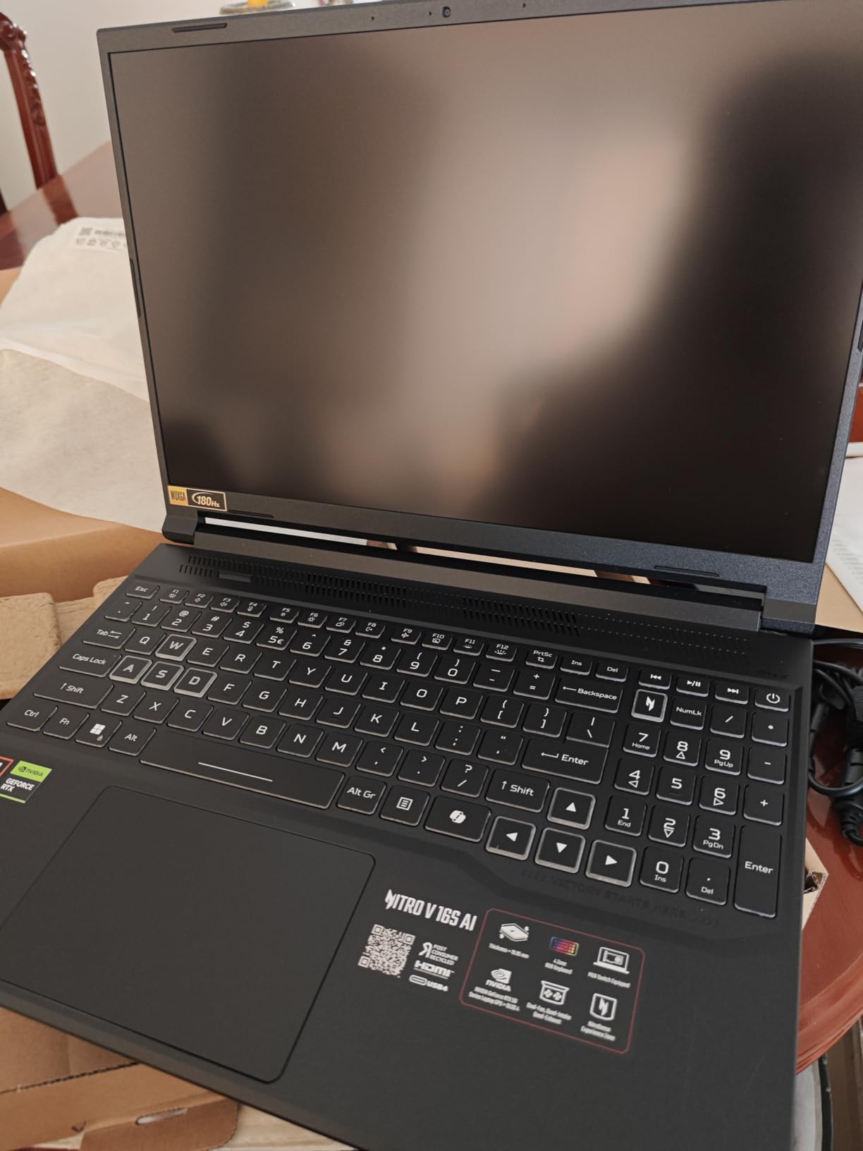 Acer Nitro V 16S AI Gaming Laptop | AMD Ryzen 7 260 Processor | NVIDIA GeForce RTX 5060 Laptop GPU (572 AI Tops) | 16 WUXGA IPS 180Hz Display | 32GB DDR5 | 1TB Gen 4 SSD customer photo 1