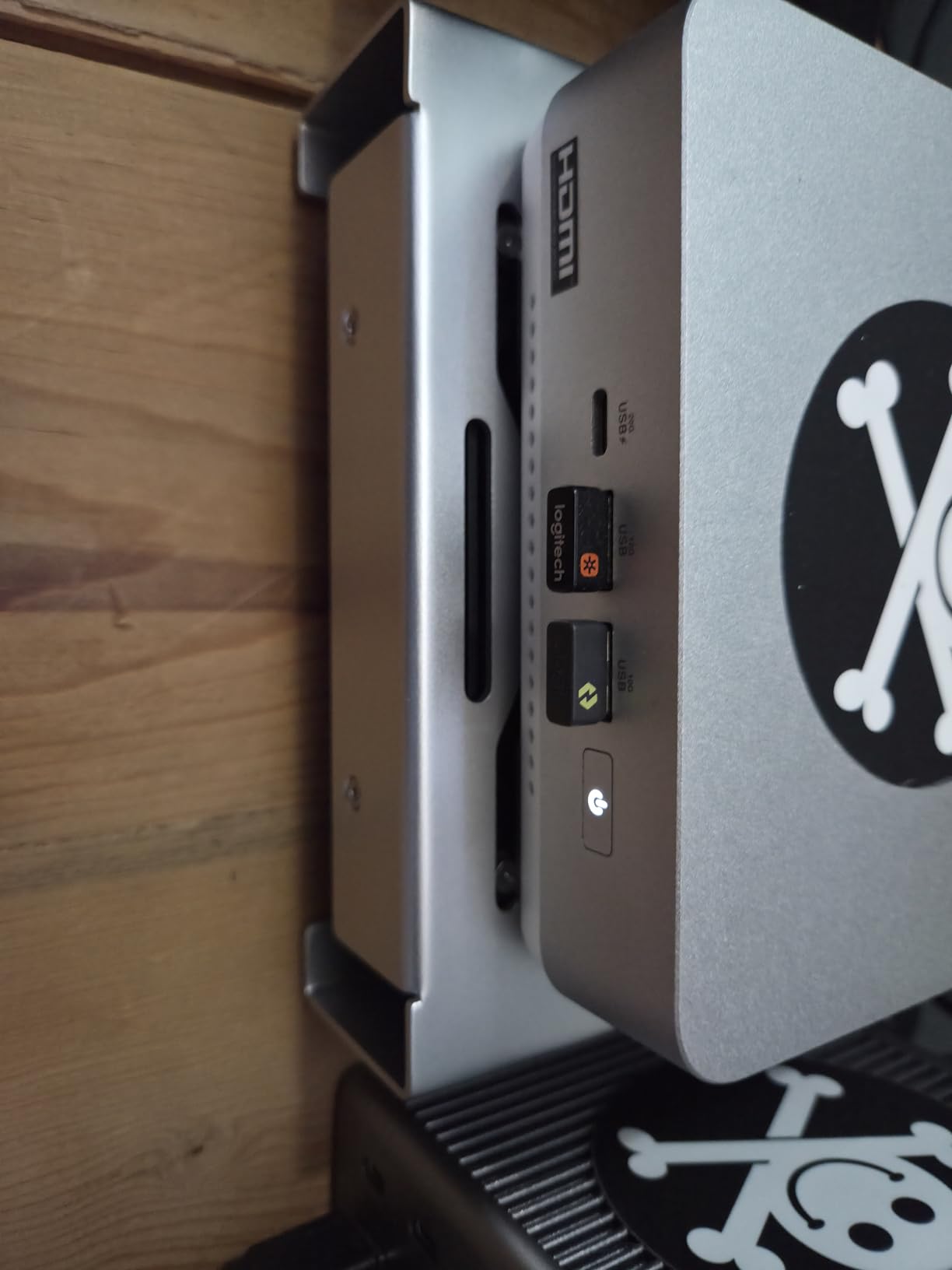 Aluminum Mini PC Cooler Stand with 120mm Fan, Desktop Cooling Base for Mac mini, Router, Modem - USB Powered, Silver customer photo 1