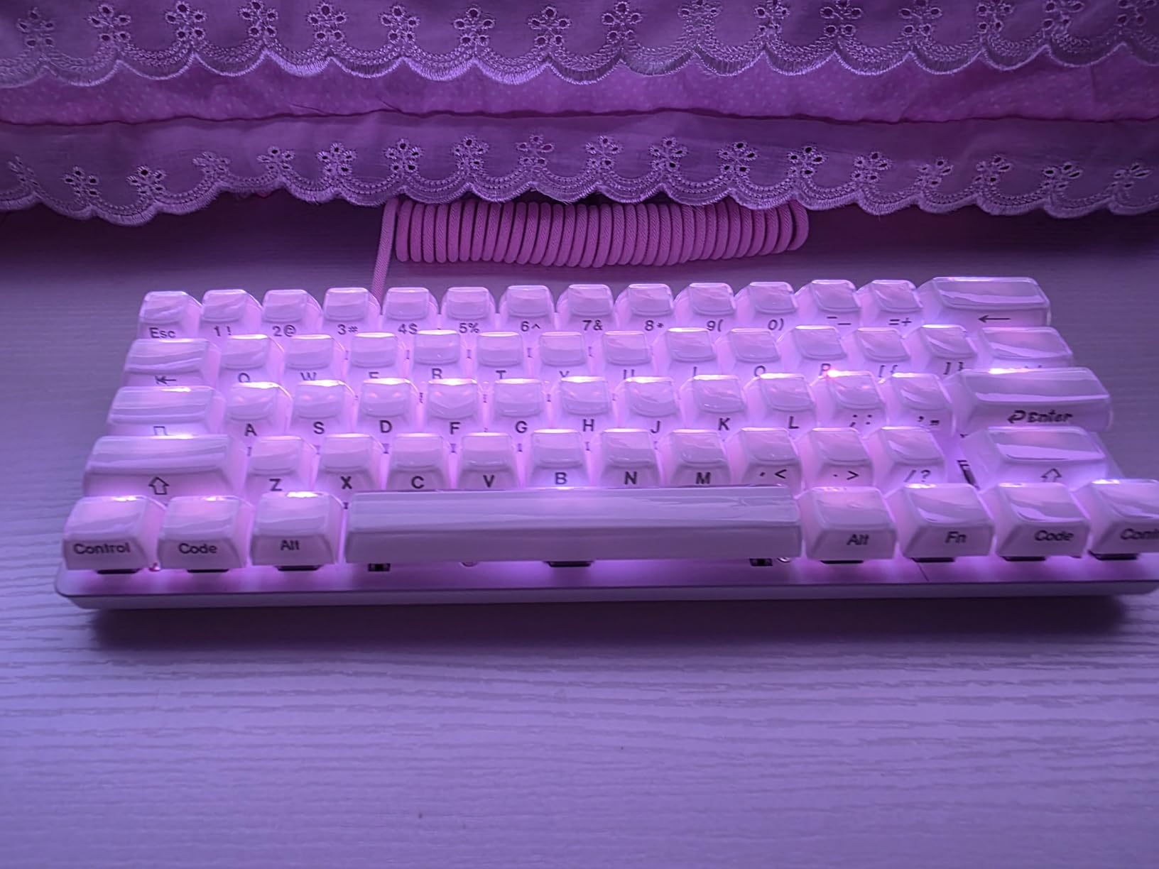 Razer Huntsman Mini 60% Gaming Keyboard: Linear Optical Switches - Rapid Trigger Mode - Chroma RGB Lighting - PBT Keycaps - Onboard Memory - Snap Tap - Classic Black customer photo 2